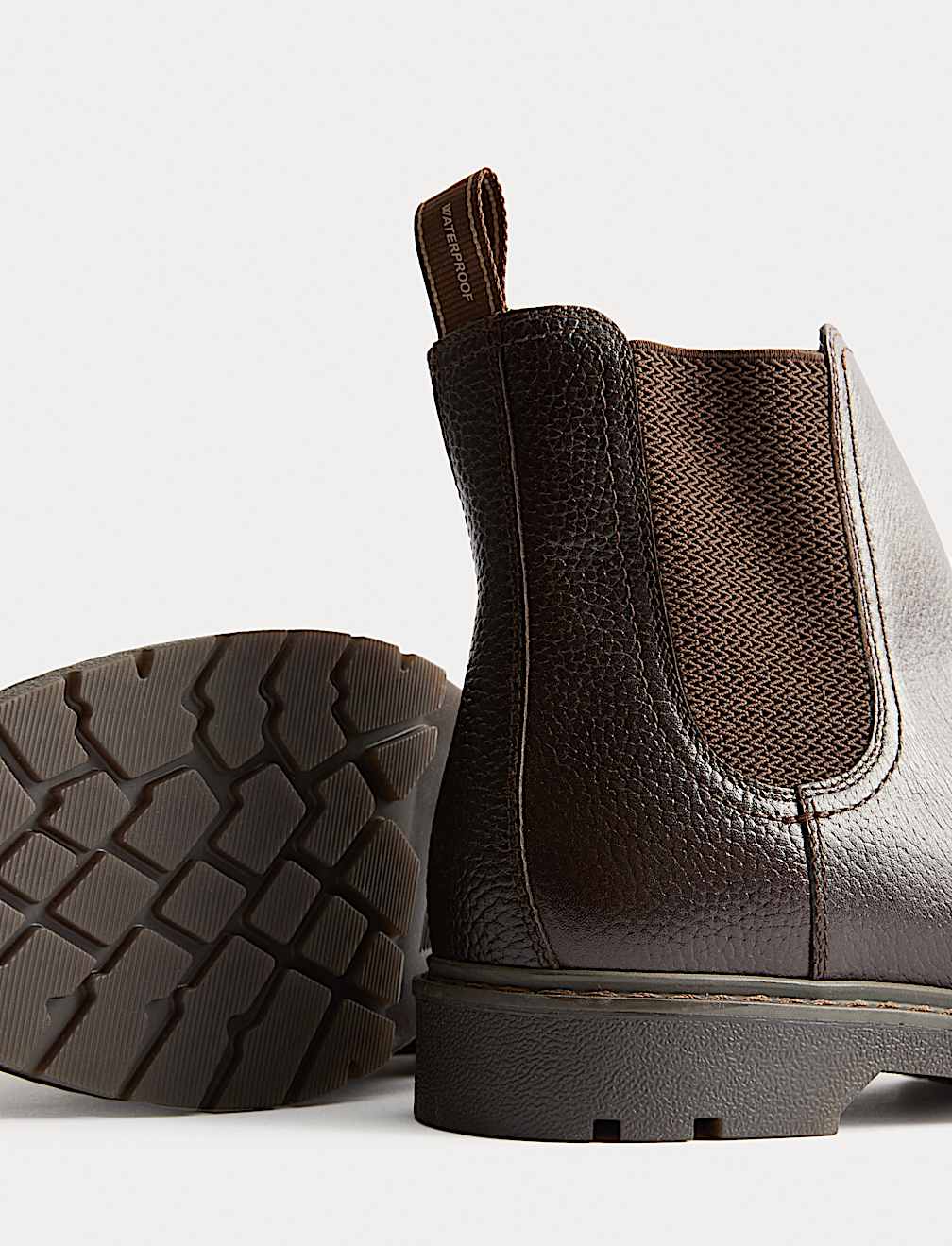 Leather Waterproof Pull-On Chelsea Boots