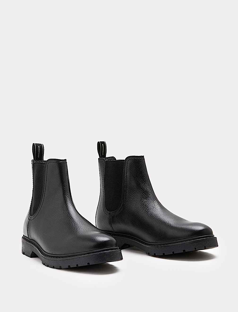 Leather Pull-On Chelsea Boots