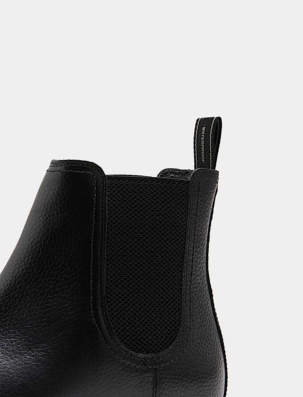 Leather Pull-On Chelsea Boots