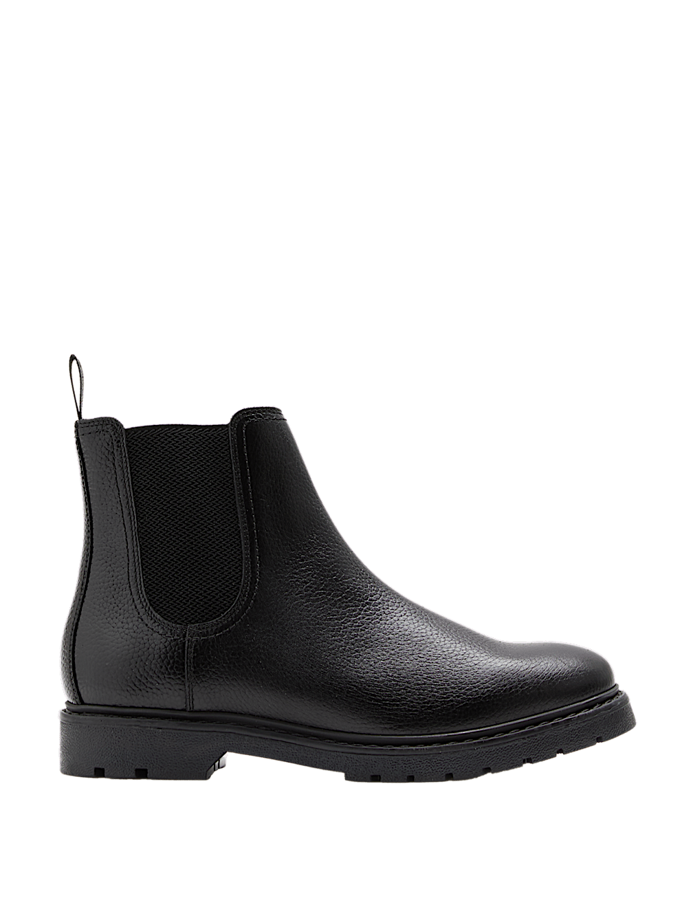 Leather Pull-On Chelsea Boots