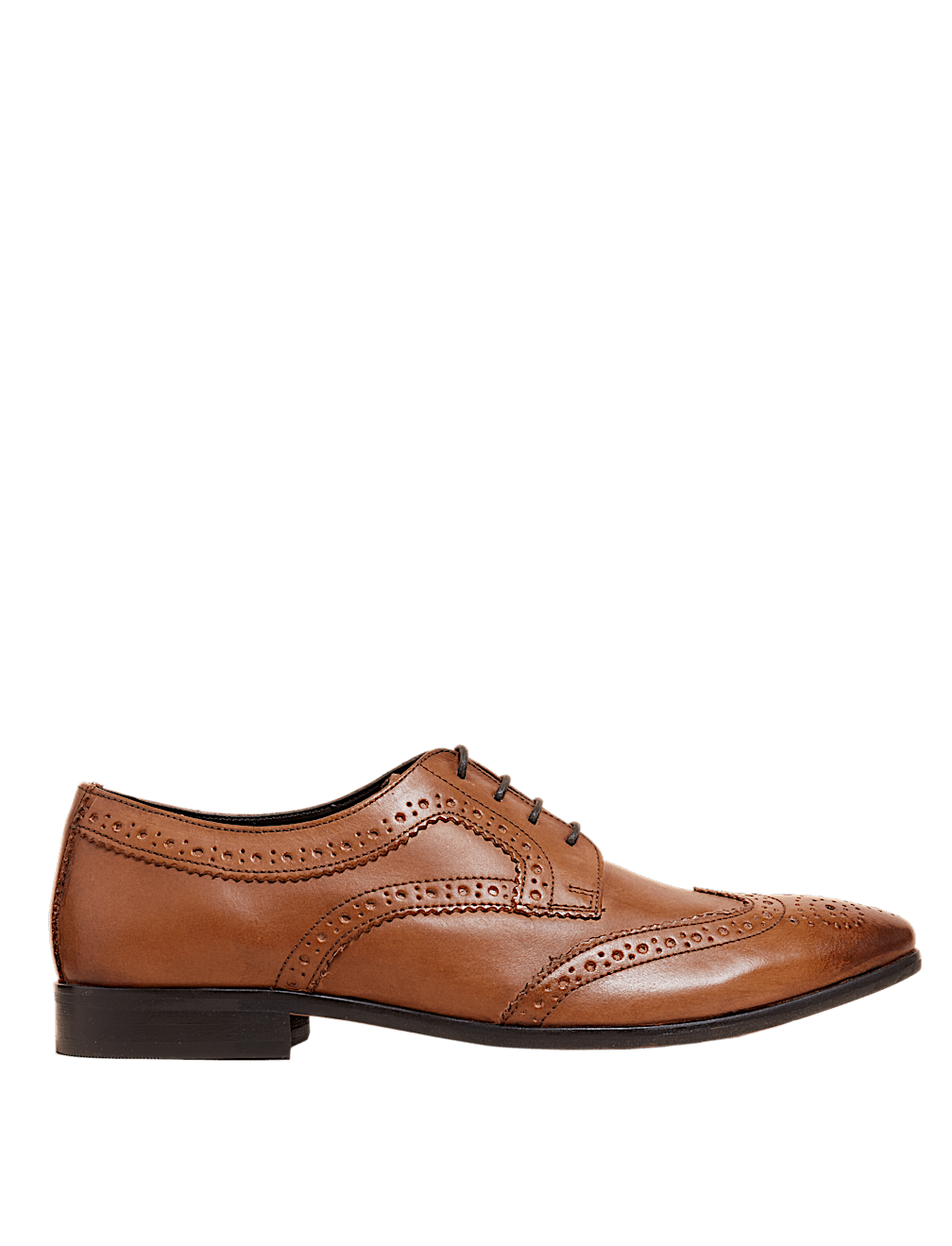 Leather Almond Toe Brogues