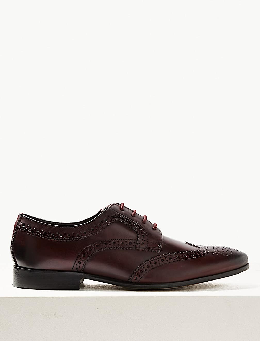 Leather Almond Toe Brogues