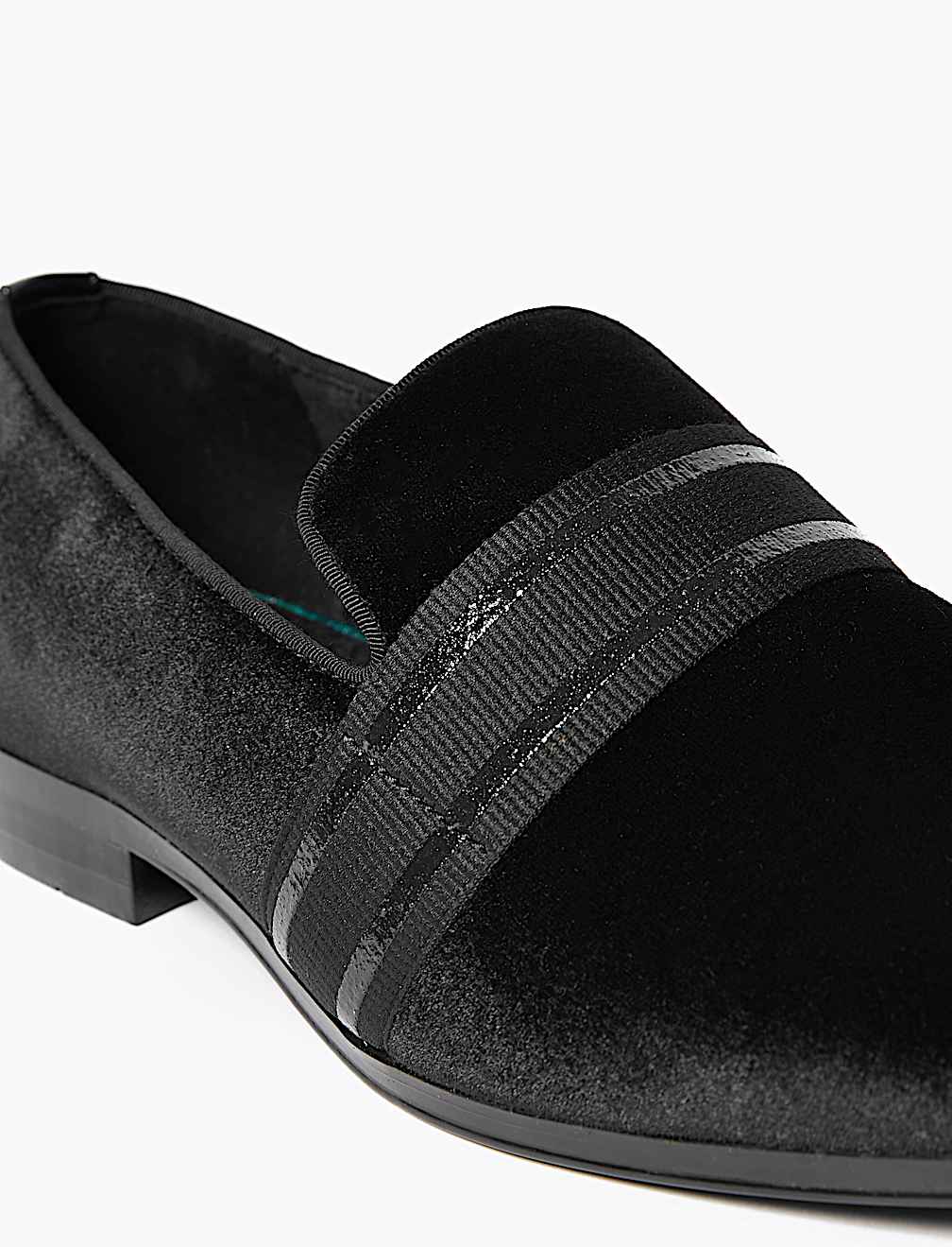 Suedette Patent Ribbon Loafers