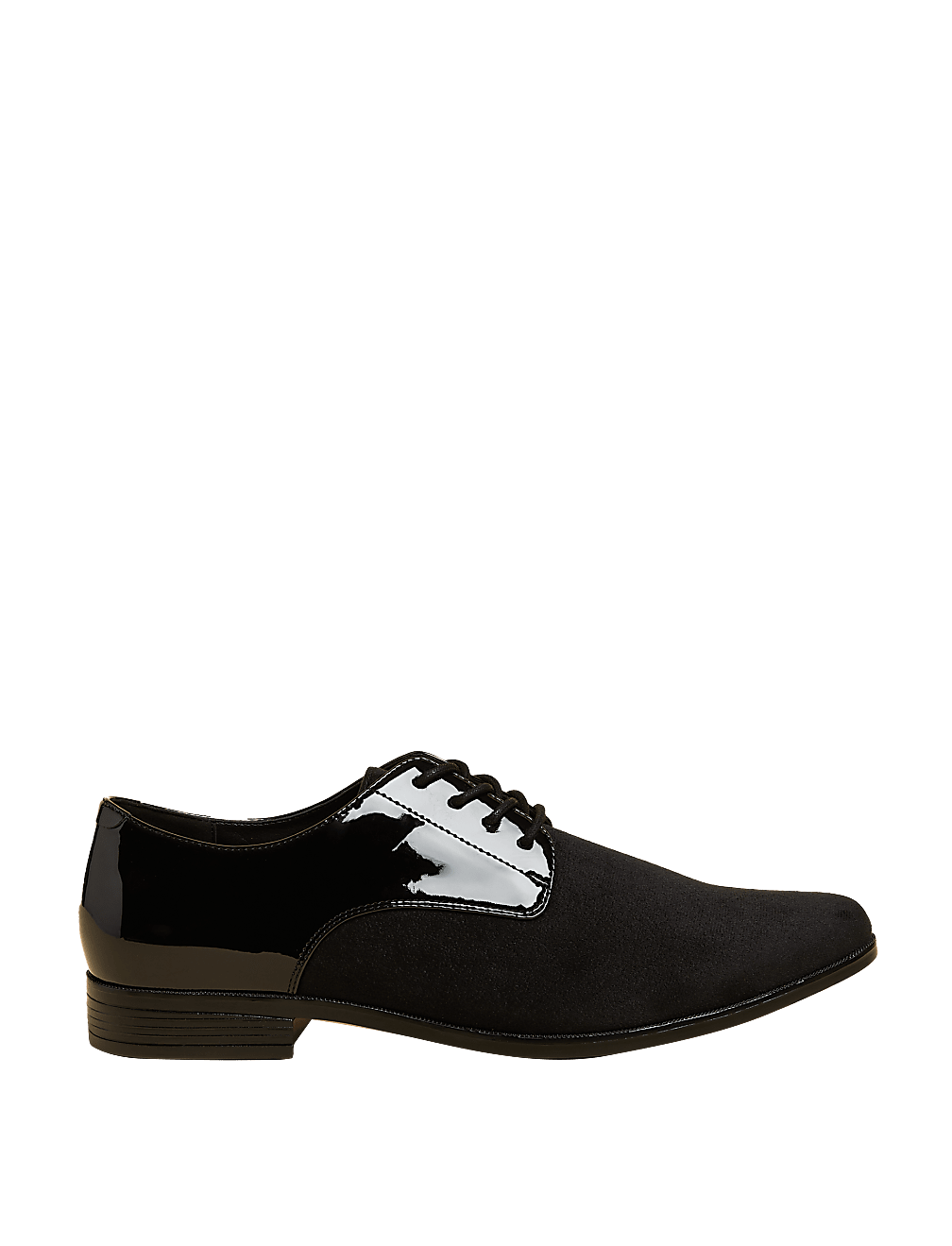 Velvet and Patent Derby Shoes