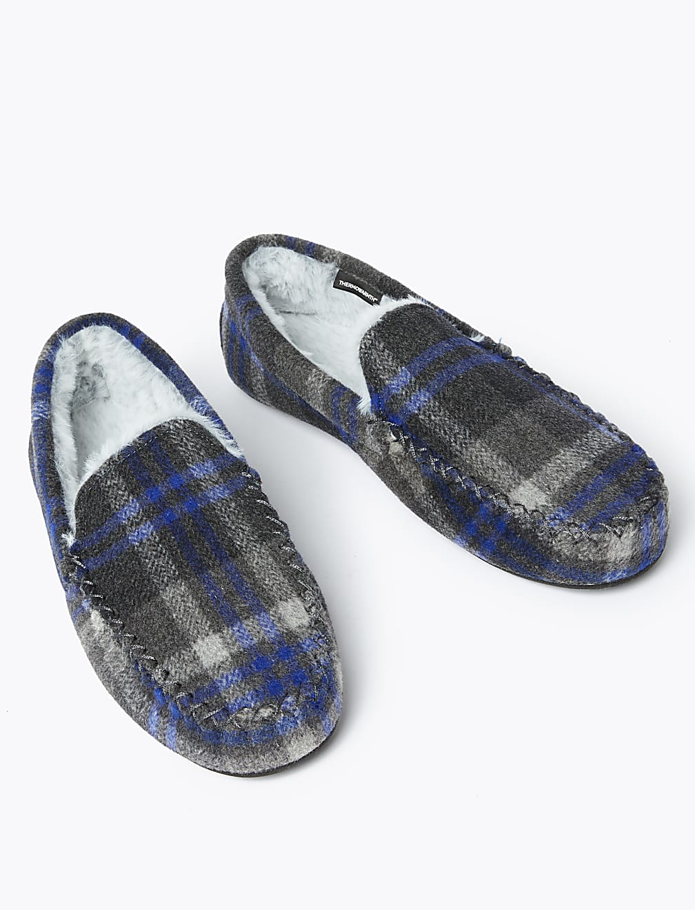 Checked Moccasin Slippers with Freshfeet™