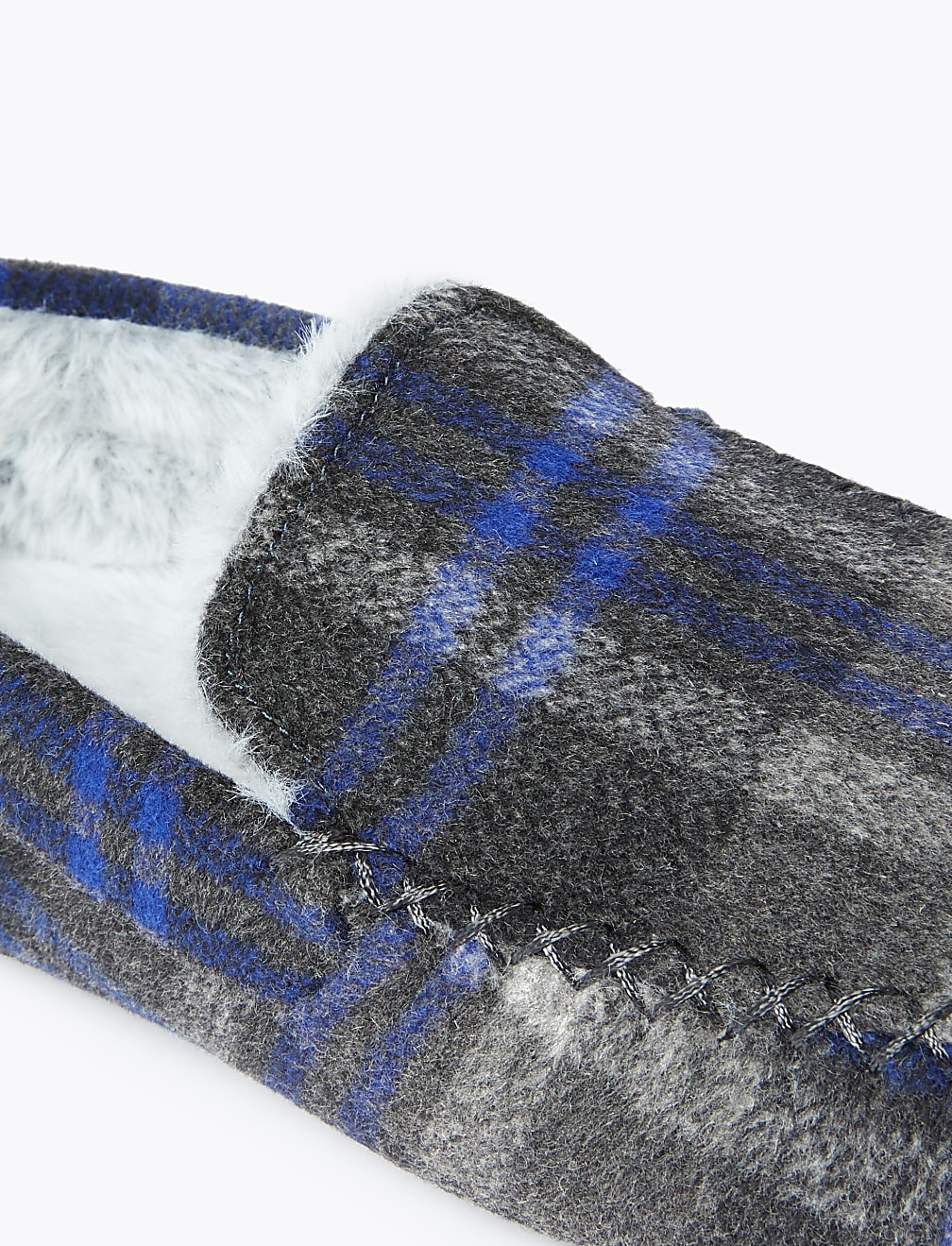 Checked Moccasin Slippers with Freshfeet™