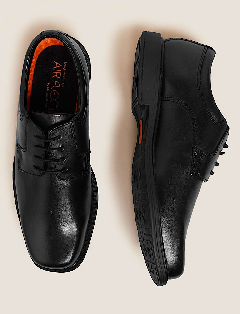 Wide Fit Airflex&trade; Leather Shoes