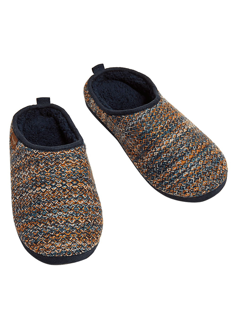 Fur Lined Knitted Mule Slippers