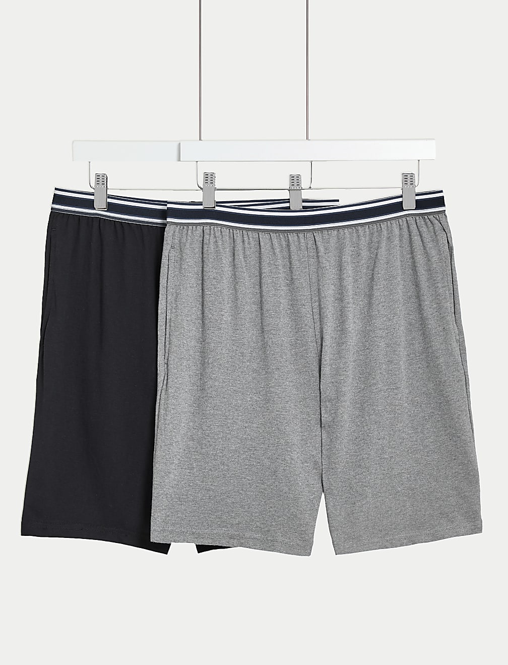 Buy 2pk Pure Cotton Pyjama Shorts at Marks Spencer