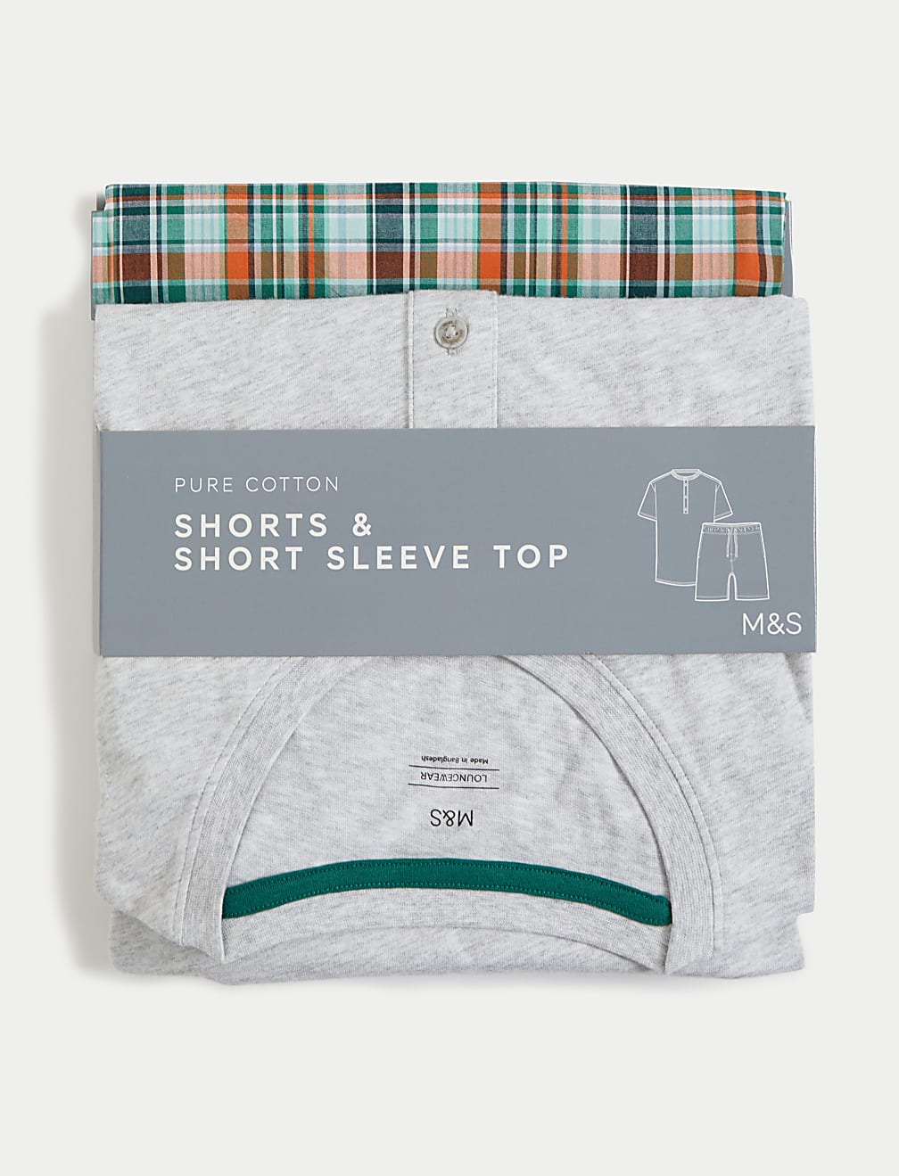 Pure Cotton Checked Pyjama Set