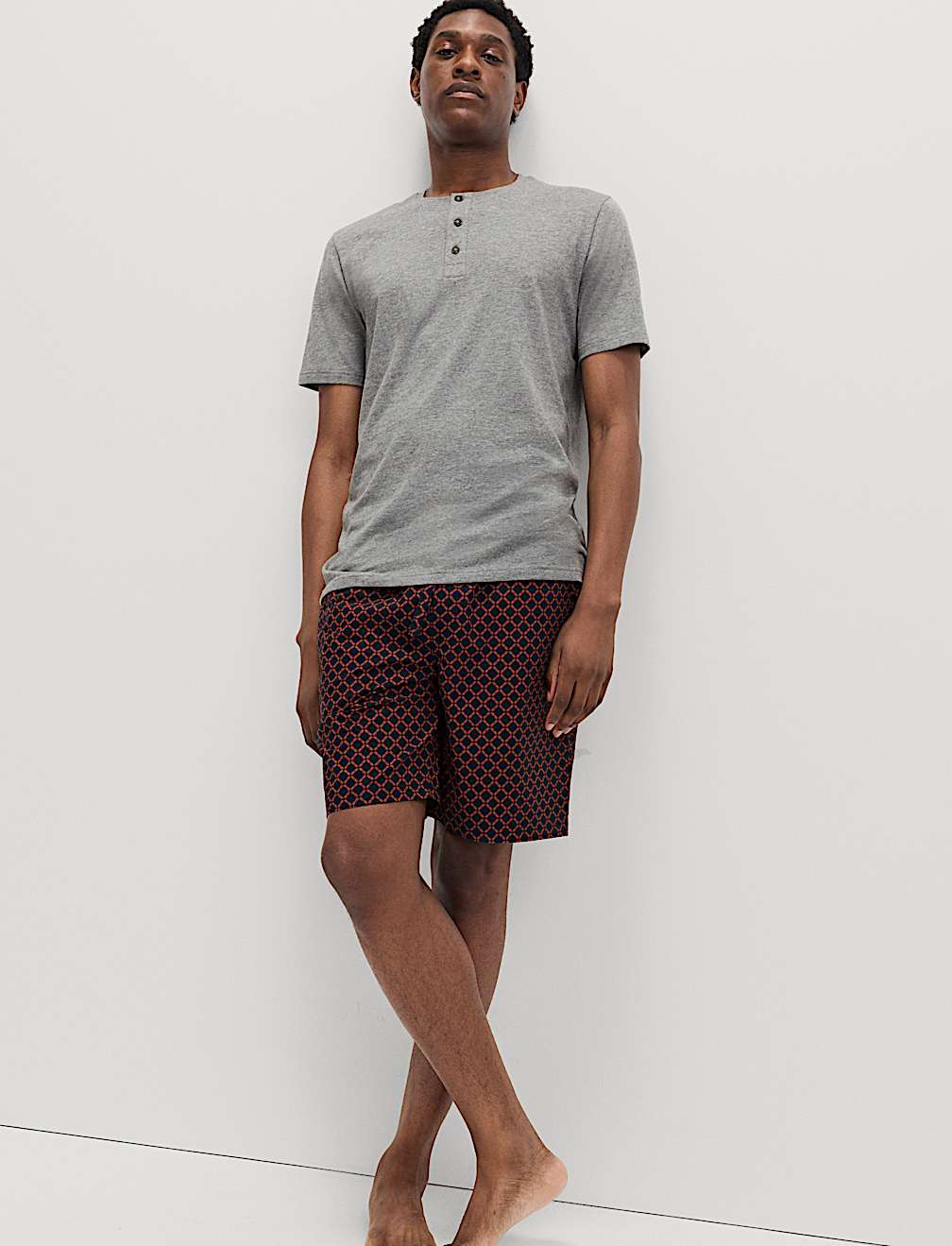 Pure Cotton Geometric Print Pyjama Set