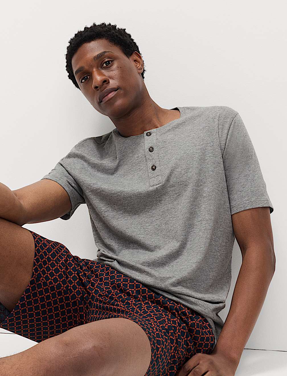 Pure Cotton Geometric Print Pyjama Set