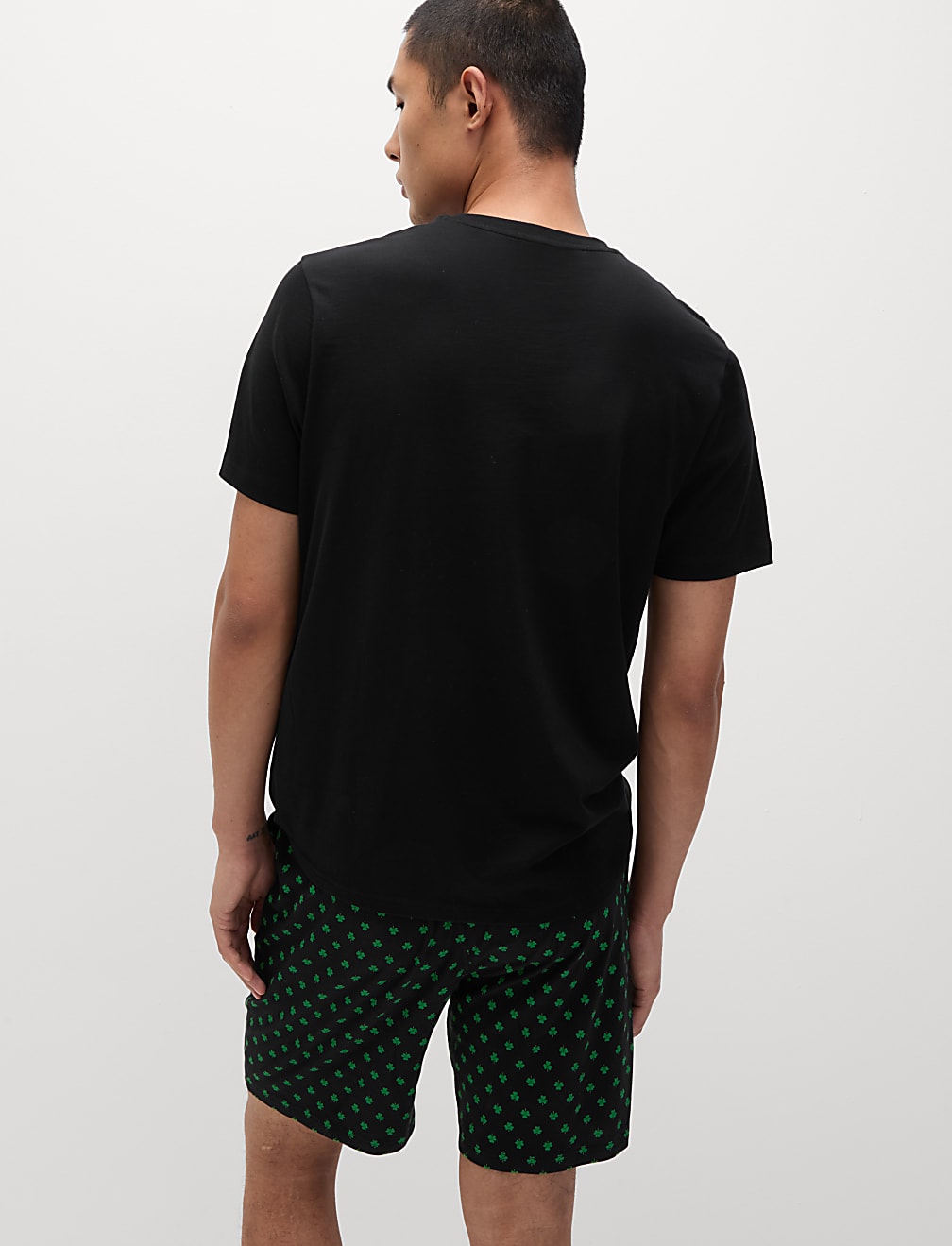 Pure Cotton Shamrock Print Pyjama Set