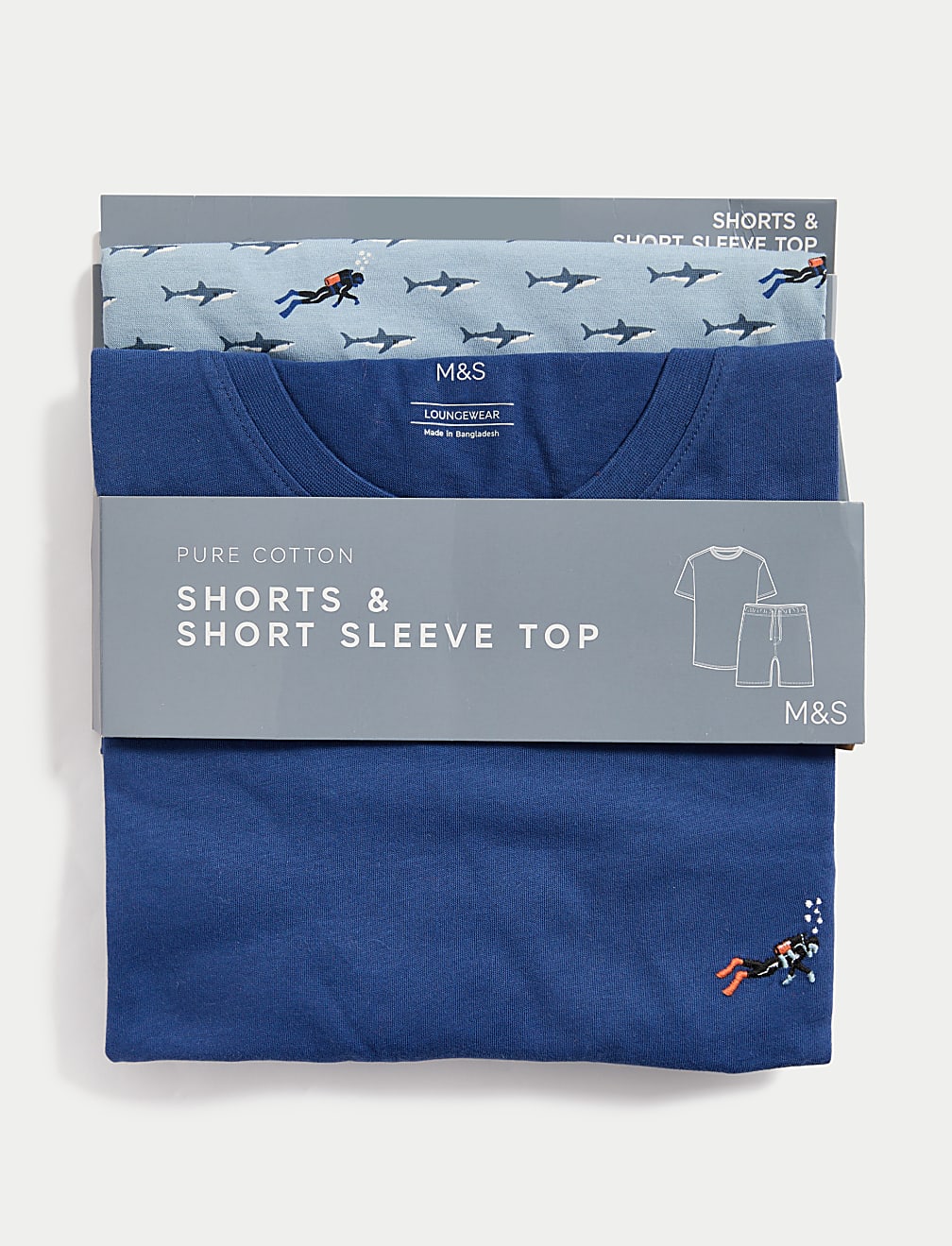 Pure Cotton Diver Print Pyjama Set