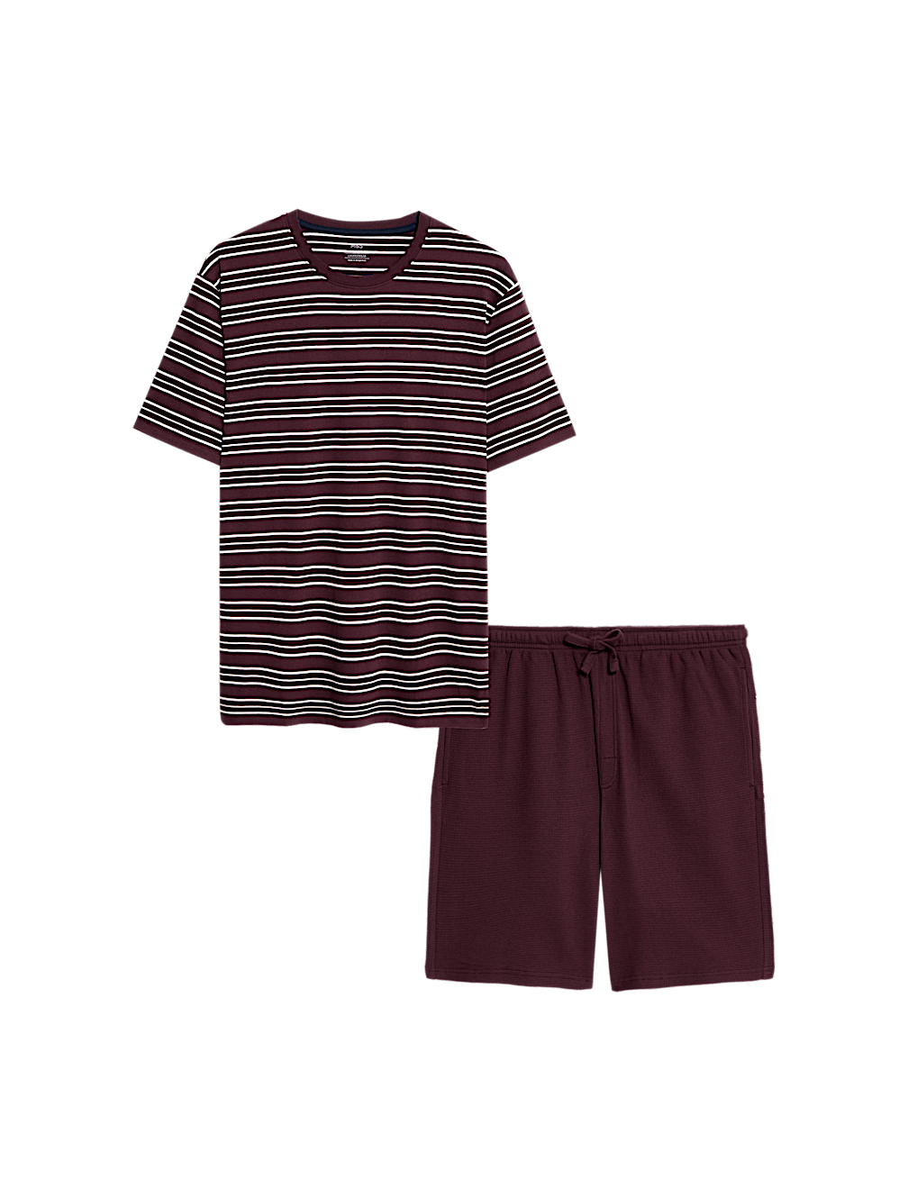 Pure Cotton Waffle Striped Pyjama Set