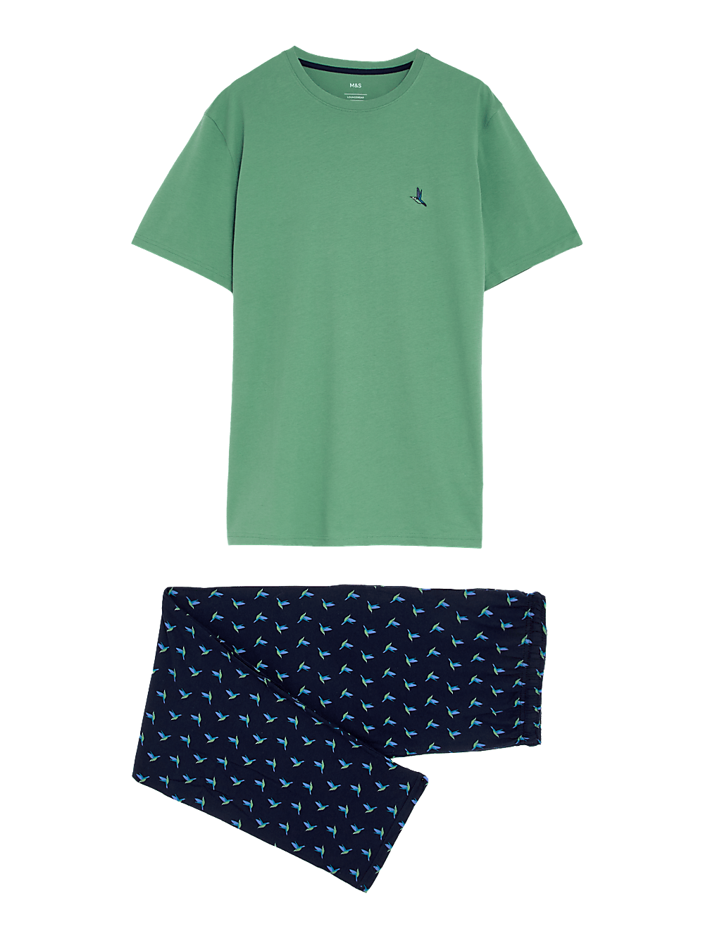Pure Cotton Hummingbird Print Pyjama Set