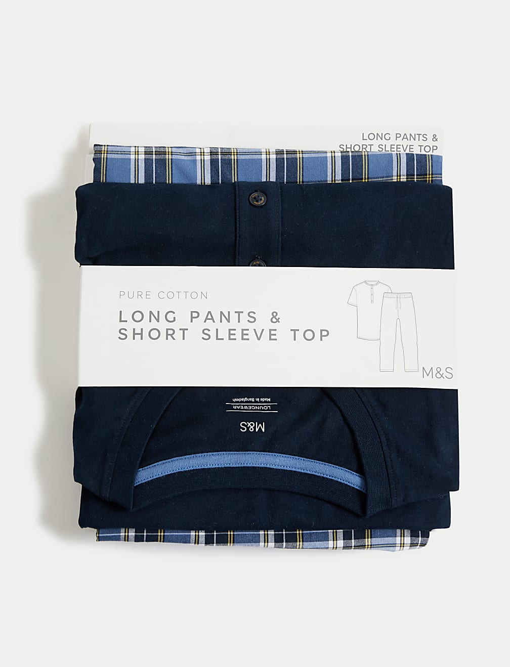 Pure Cotton Checked Pyjama Set