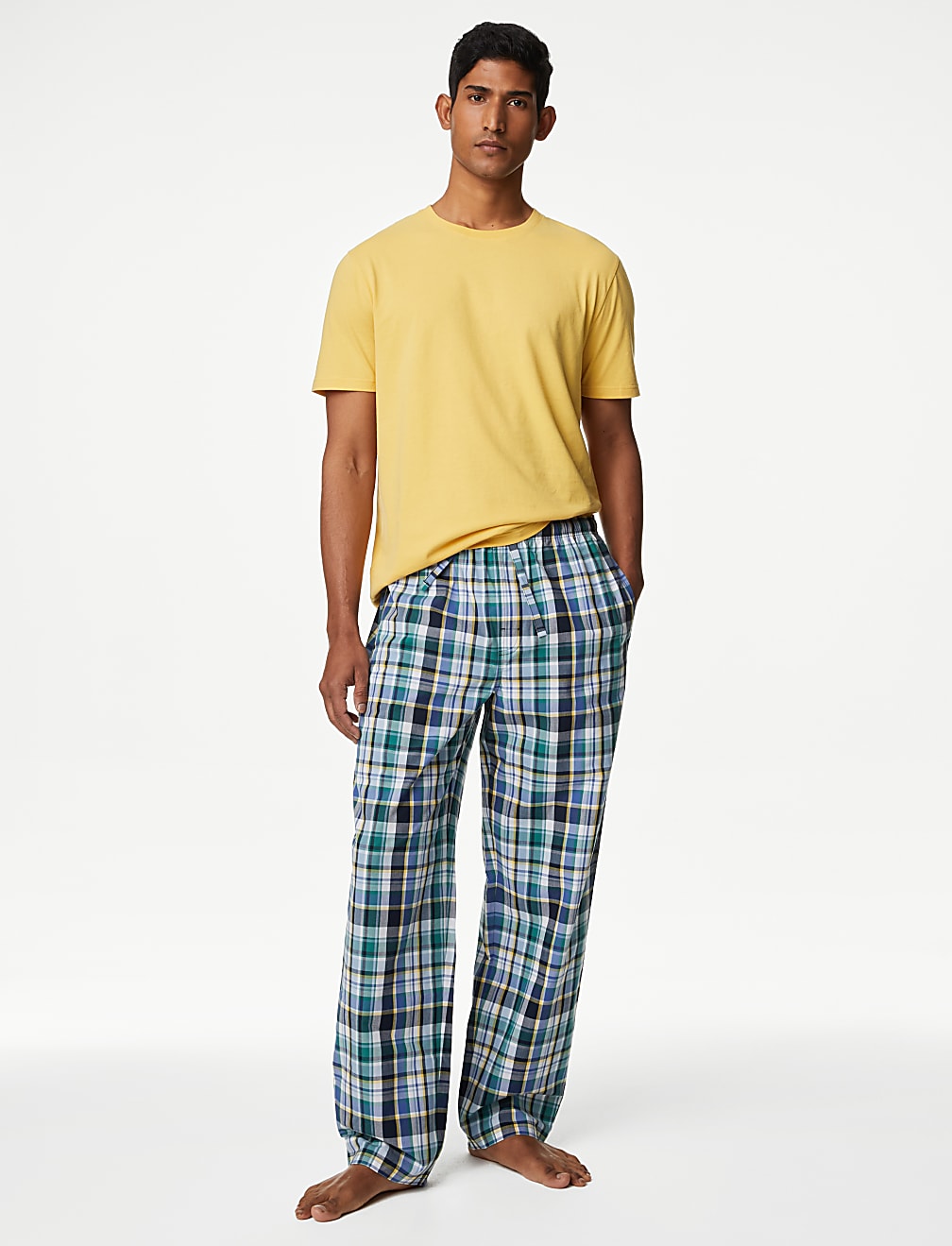 Pure Cotton Checked Pyjama Set