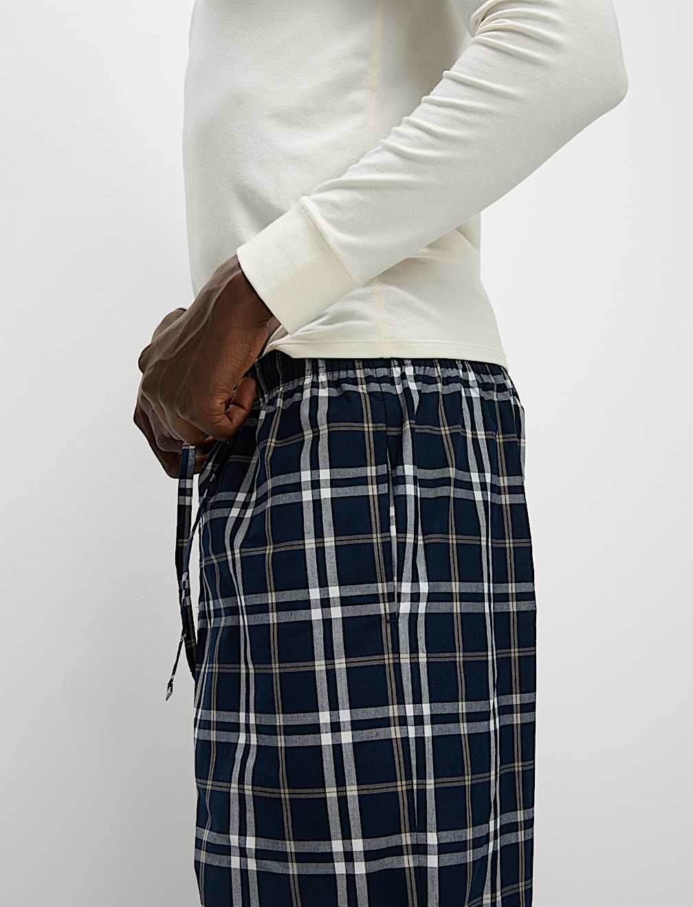 2pk Pure Cotton Checked Pyjama Bottoms