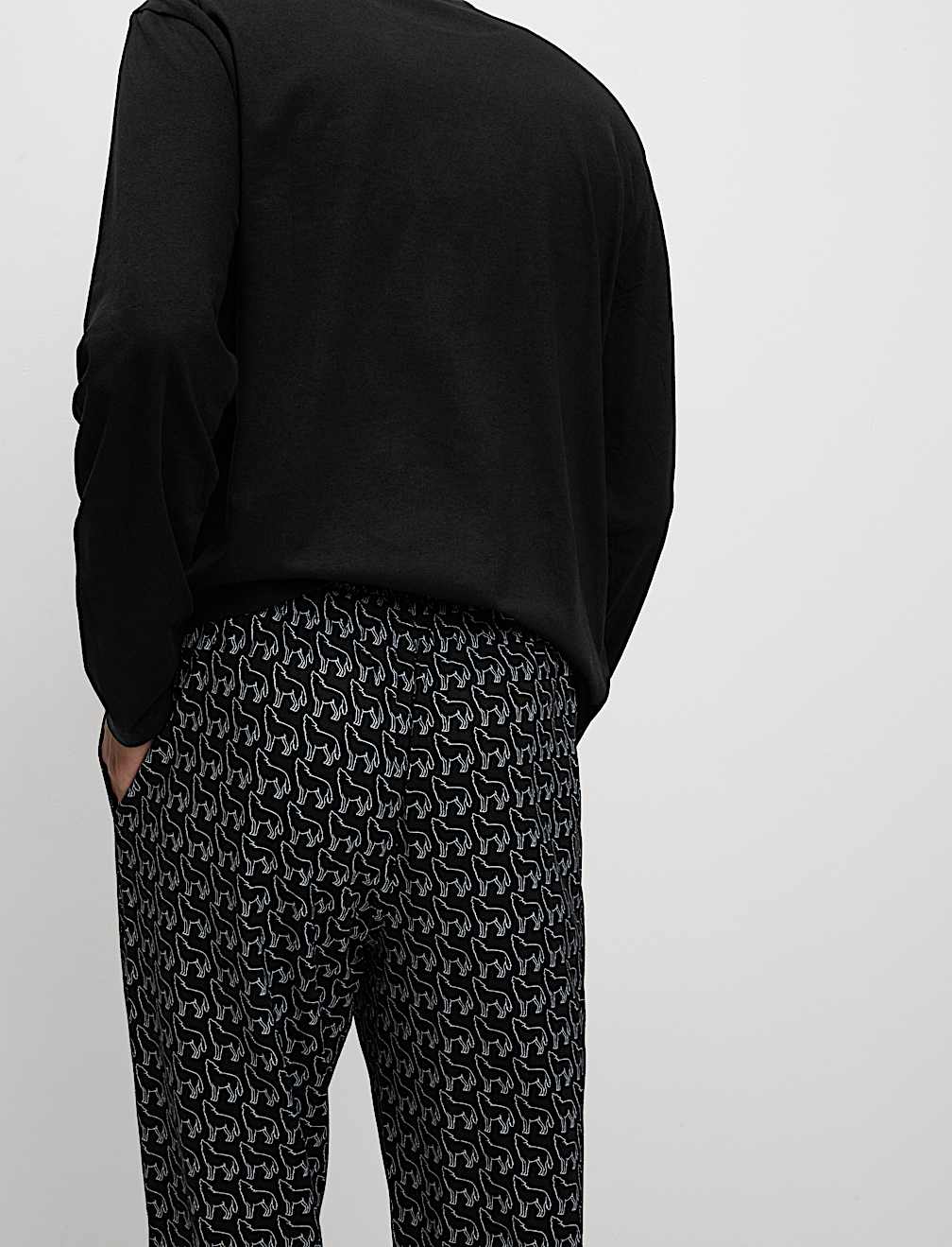 Pure Cotton Wolf Print Pyjama Set