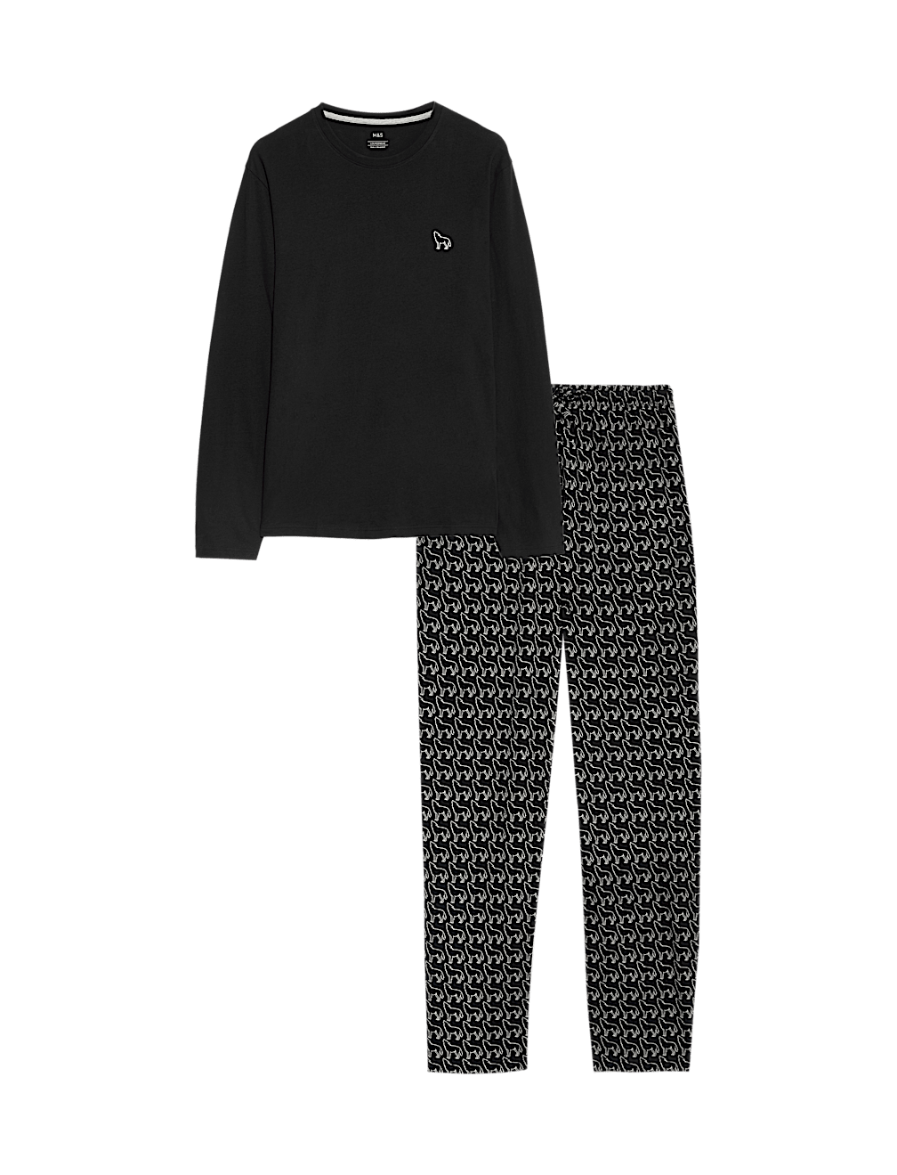 Pure Cotton Wolf Print Pyjama Set