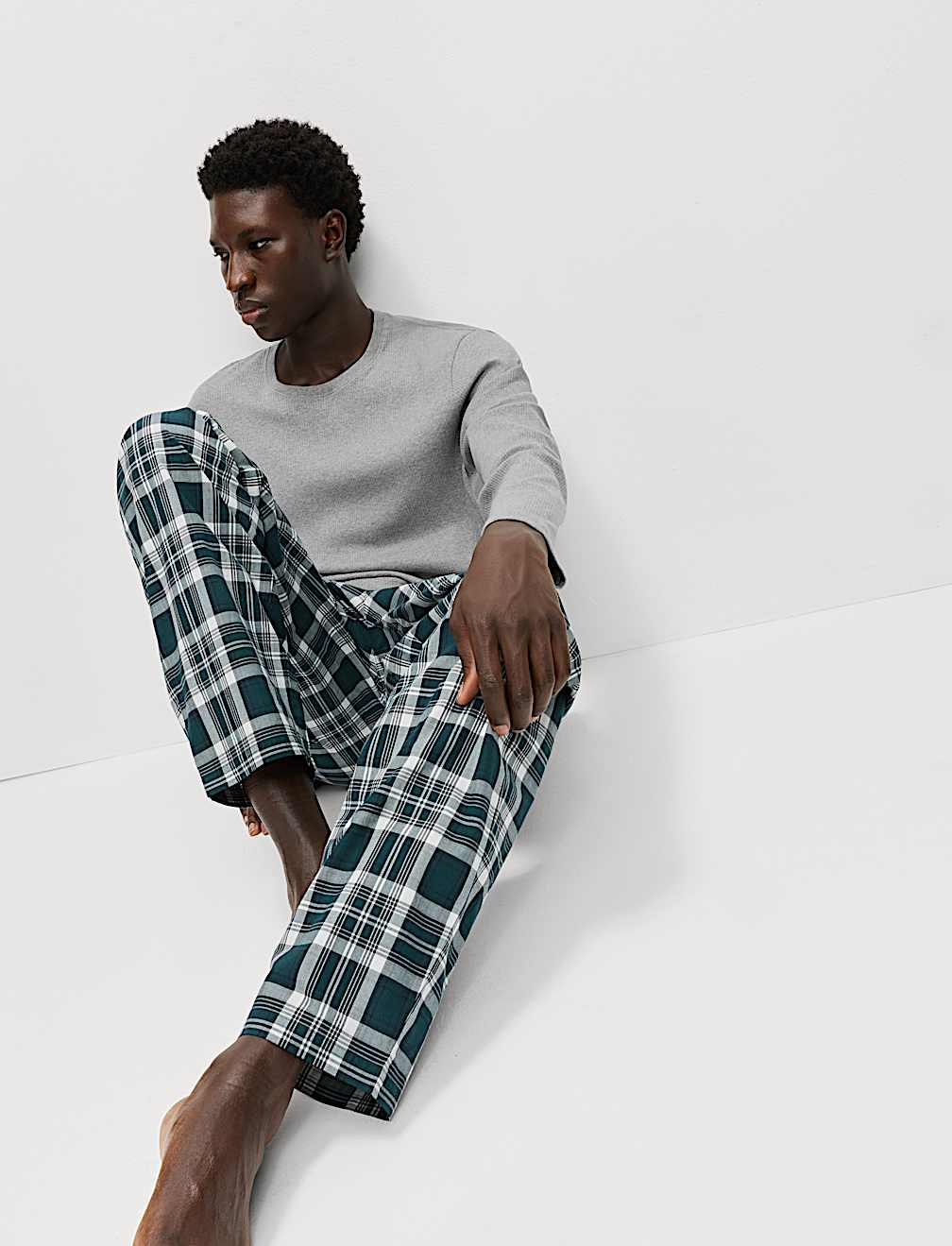 Pure Cotton Checked Pyjama Set