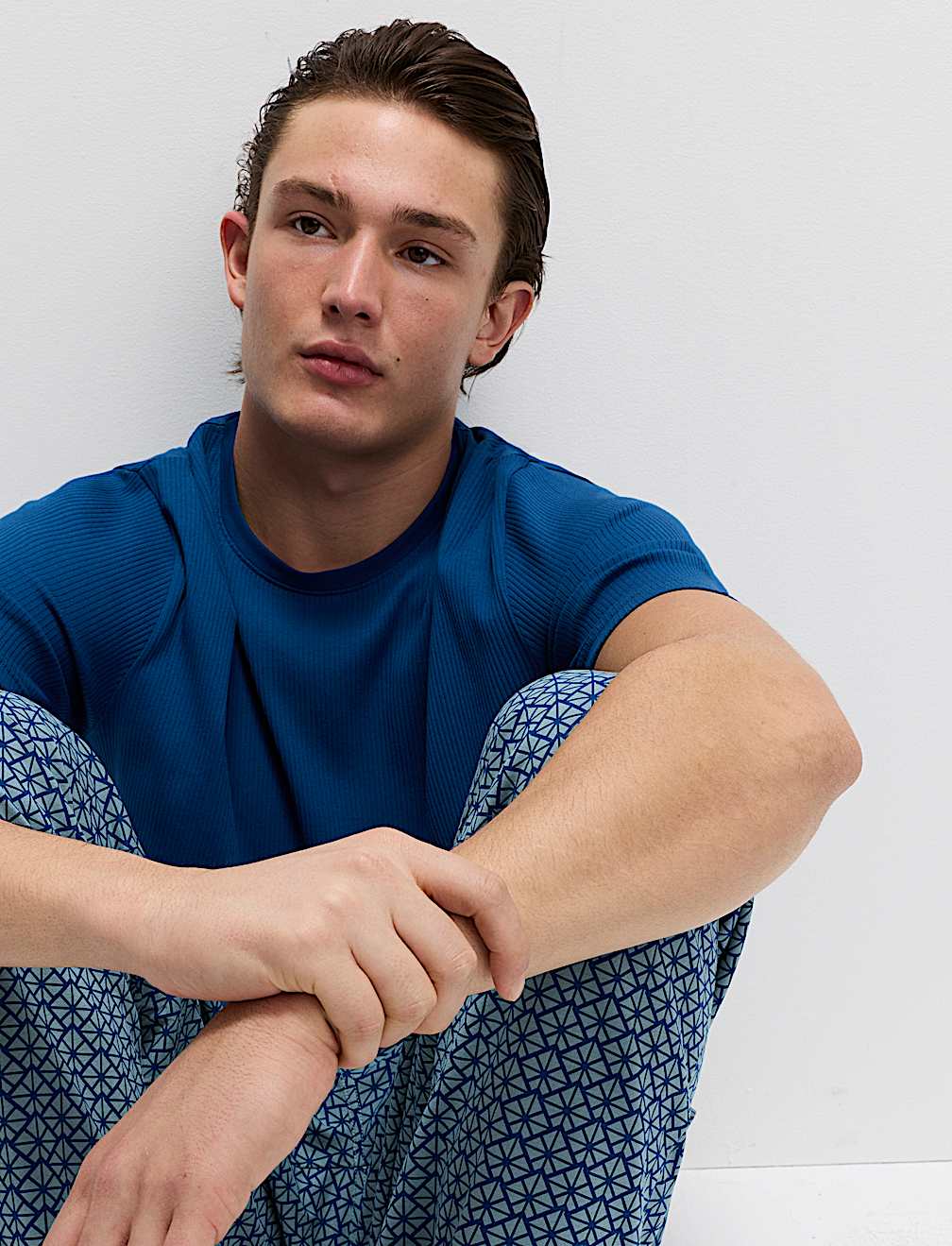 Cotton Rich Geometric Print Pyjama Set