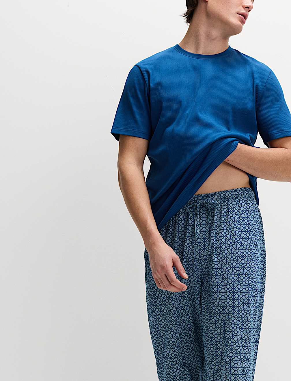 Cotton Rich Geometric Print Pyjama Set