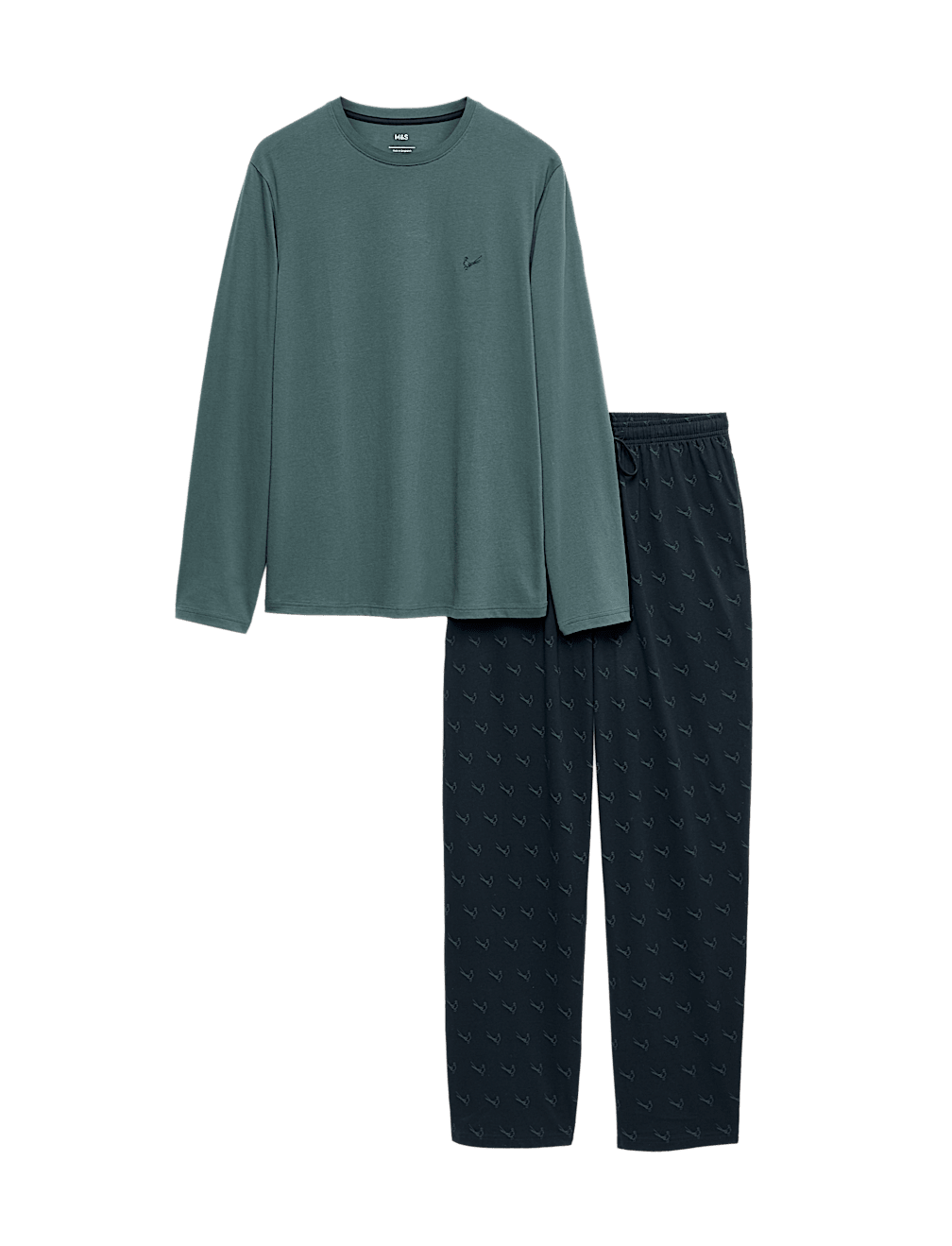 Pure Cotton Pheasant Print Pyjama Set