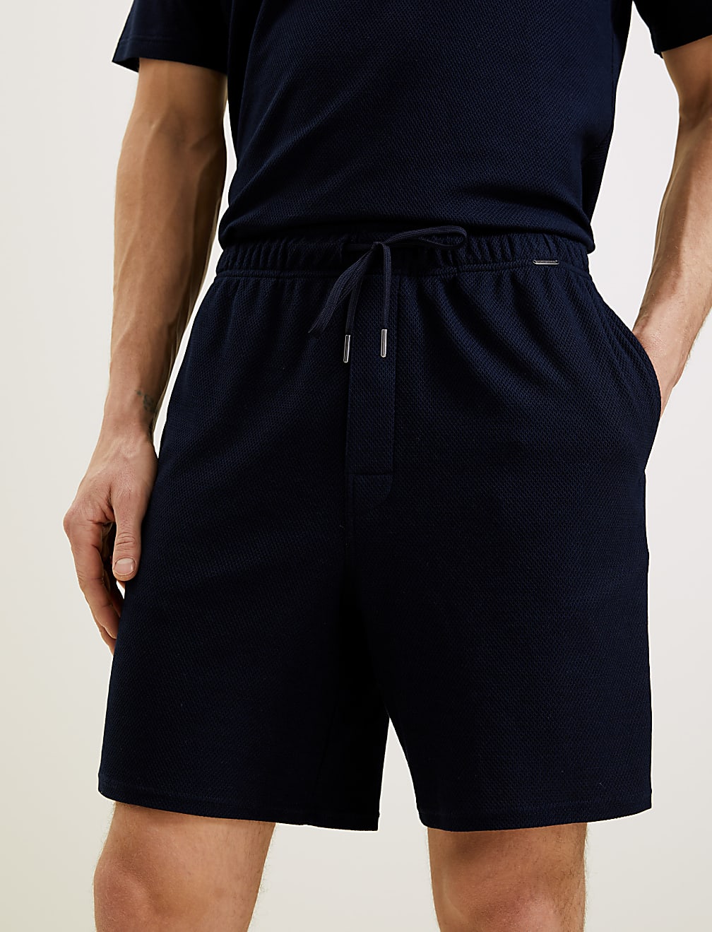 Cotton Blend Loungewear Shorts