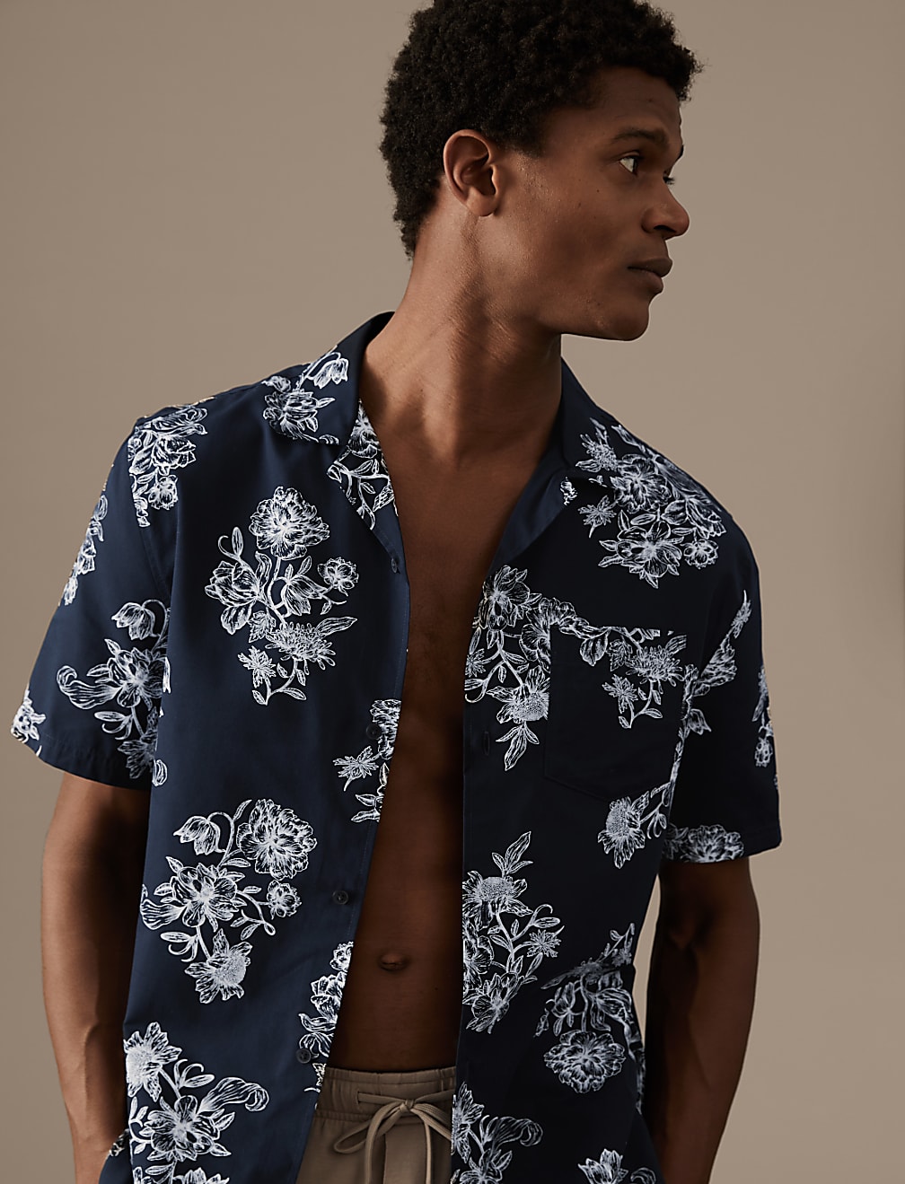 Cotton Rich Floral Print Pyjama Top