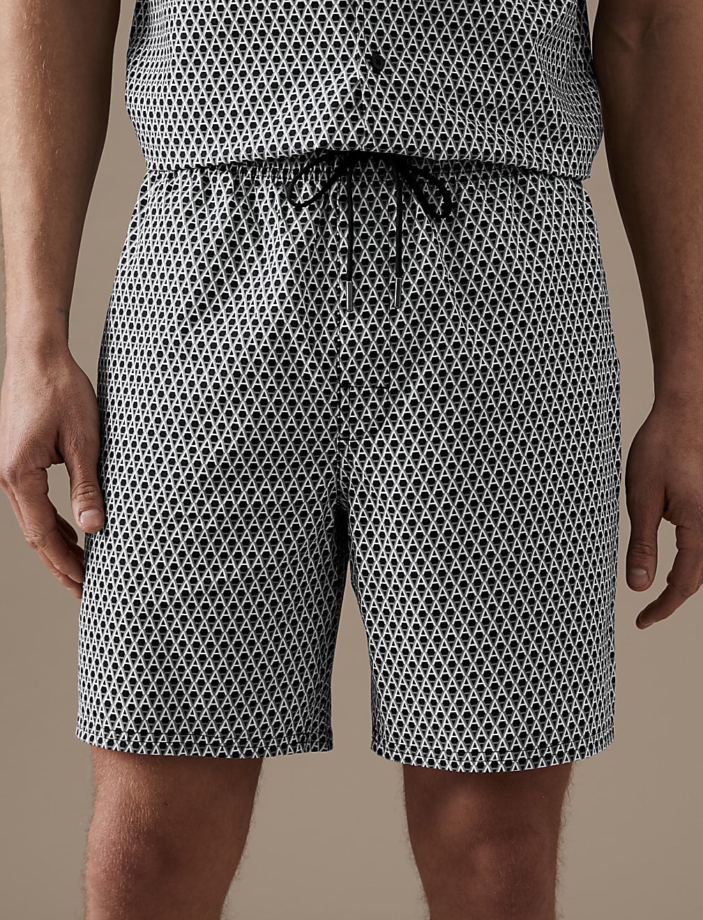 Cotton Rich A Print Pyjama Shorts