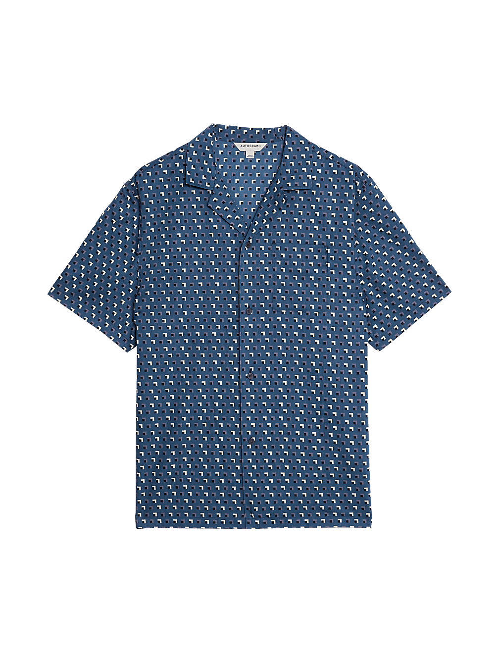 Cotton Rich Geometric Print Pyjama Top