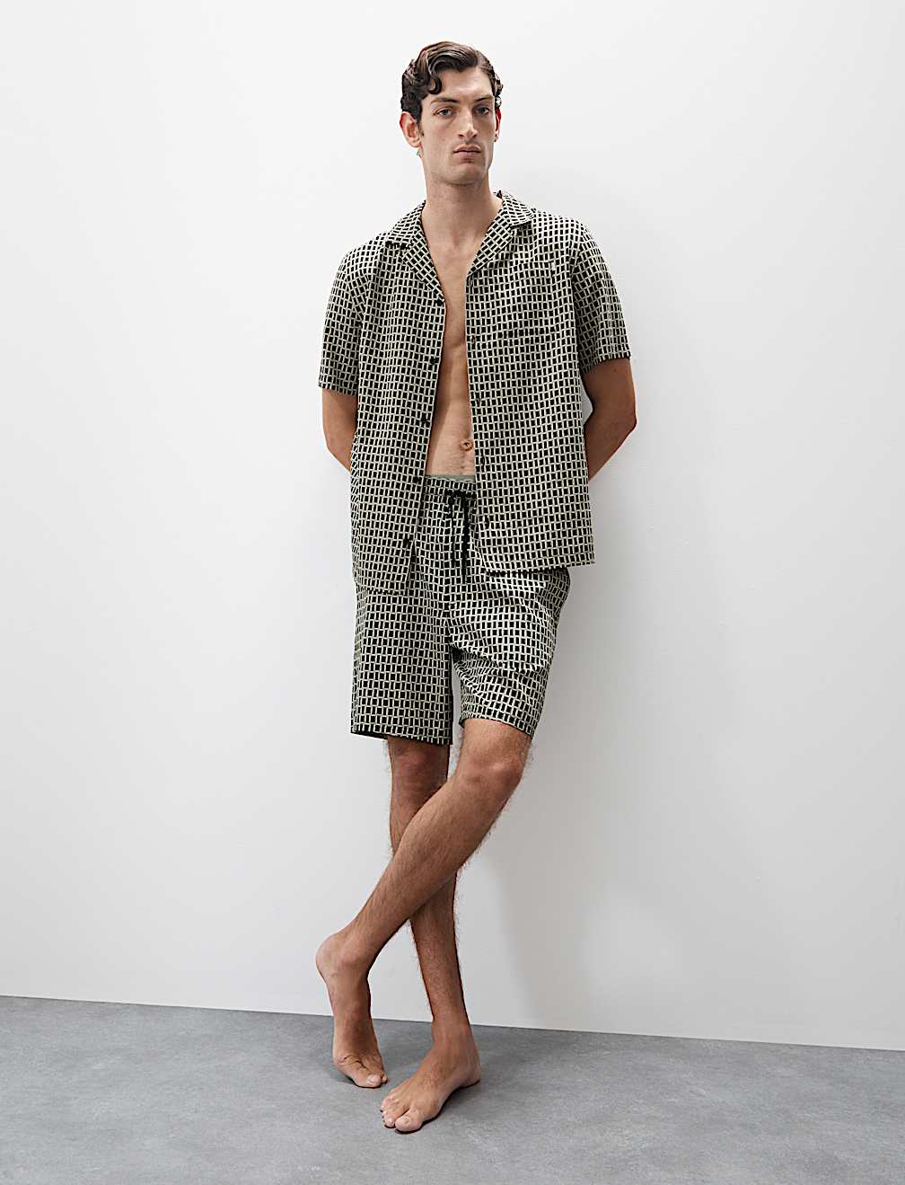 Cotton Rich Printed Pyjama Shorts