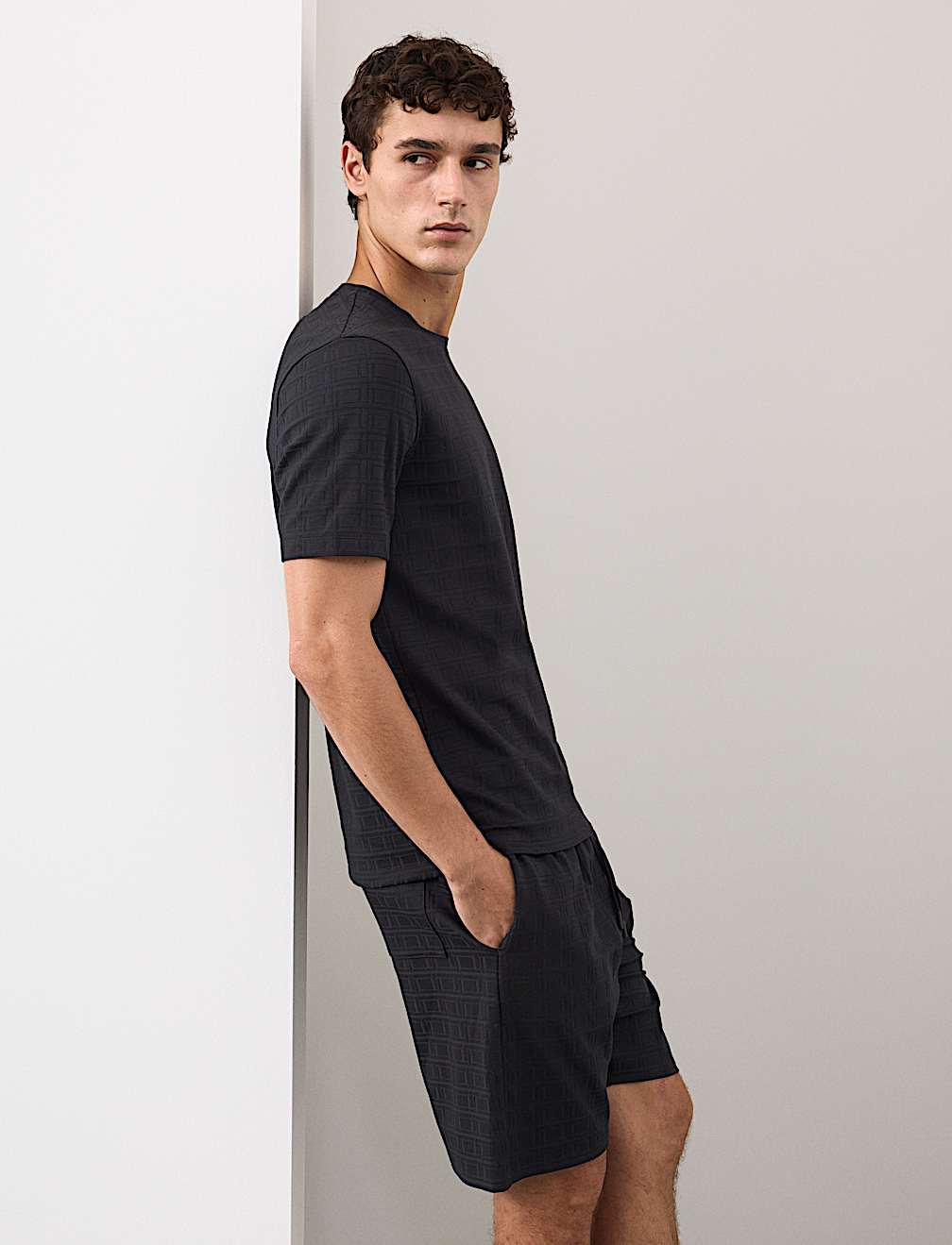 Supima® CottonRich Stretch Jacquard T Shirt