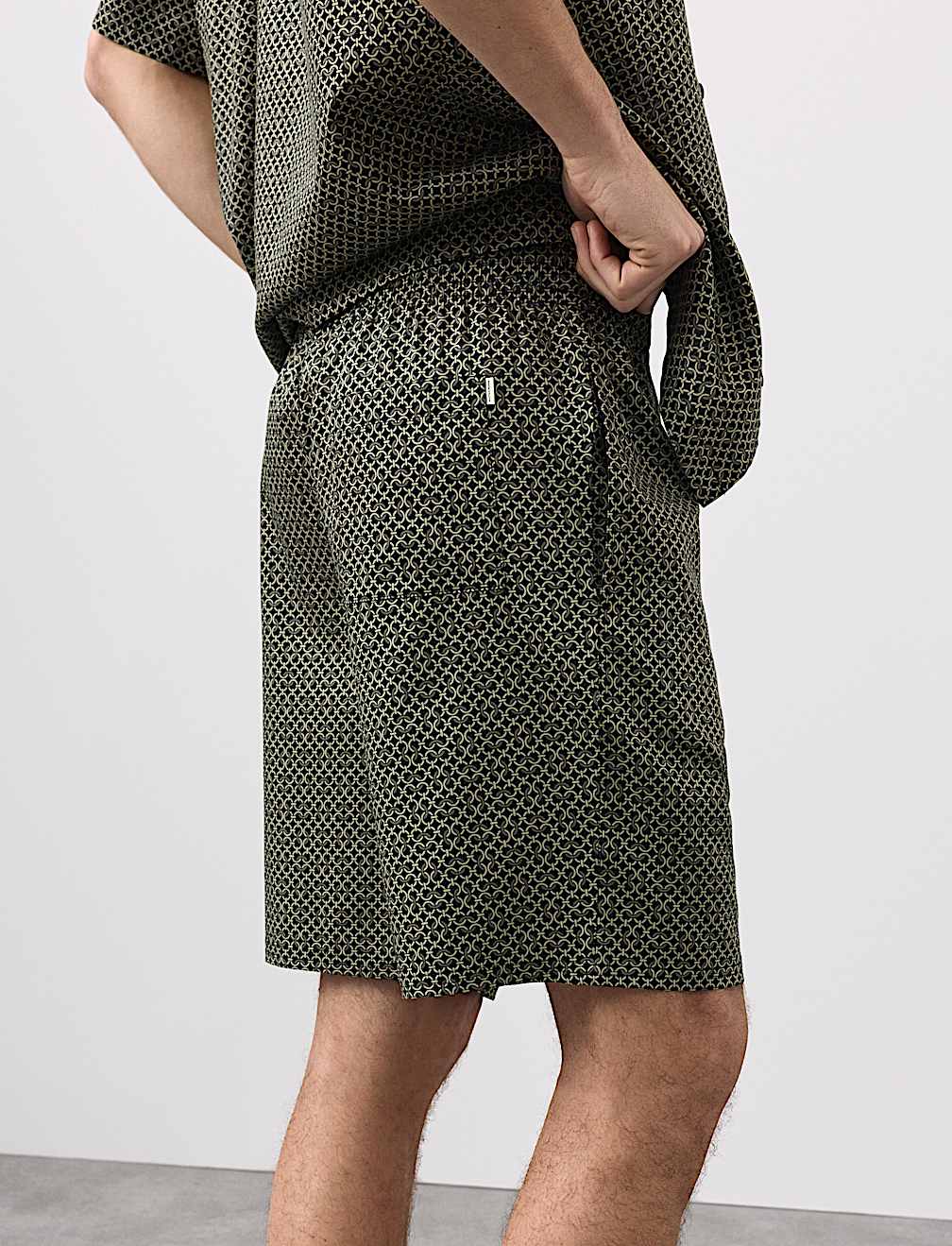 Cotton Rich Printed Pyjama Shorts