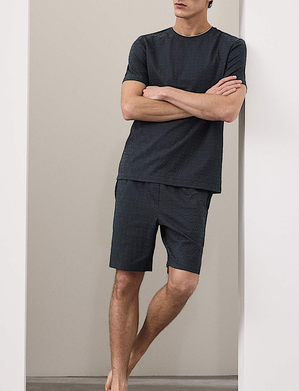Cotton Rich Jacquard Pyjama Shorts