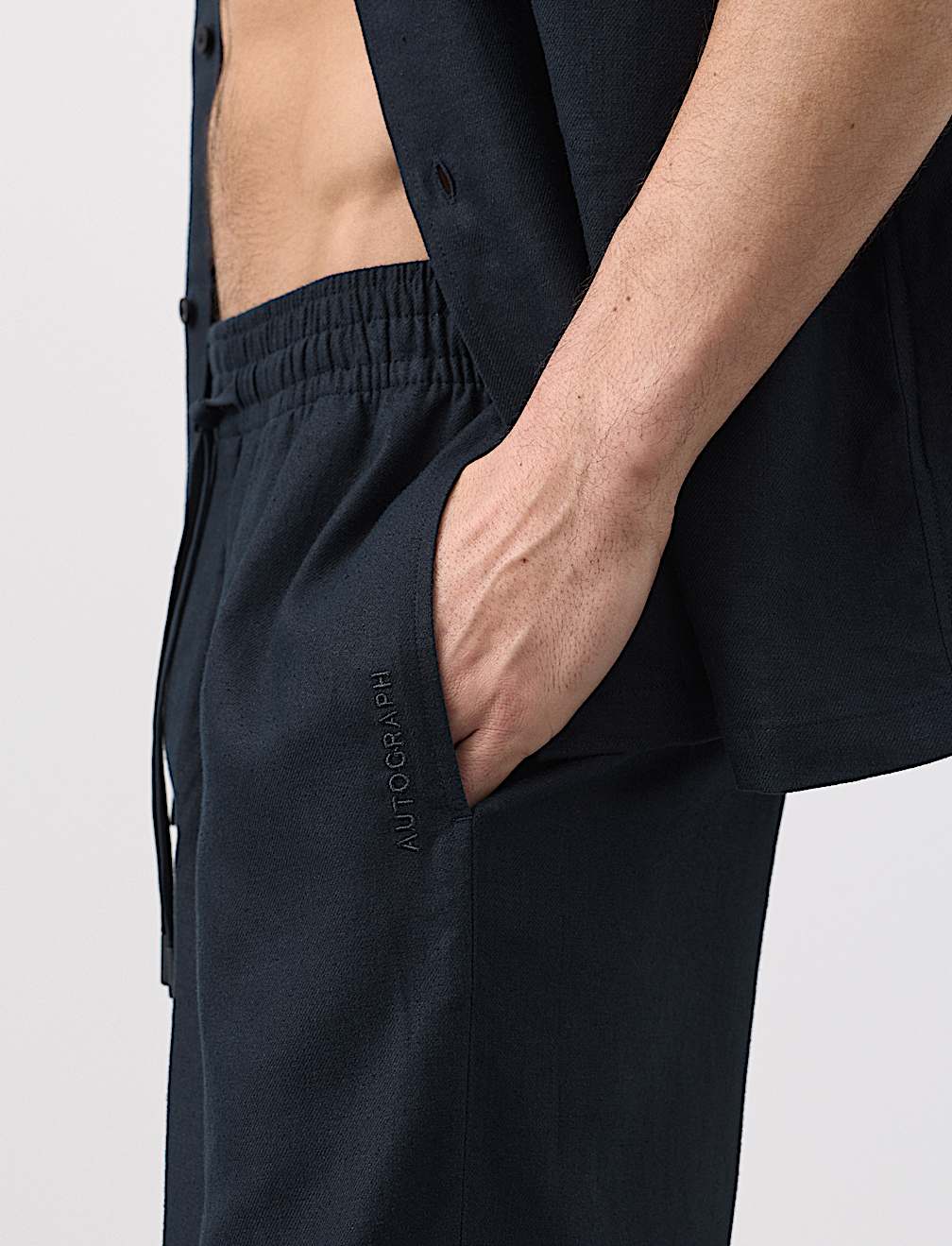 Linen Rich Pyjama Bottoms