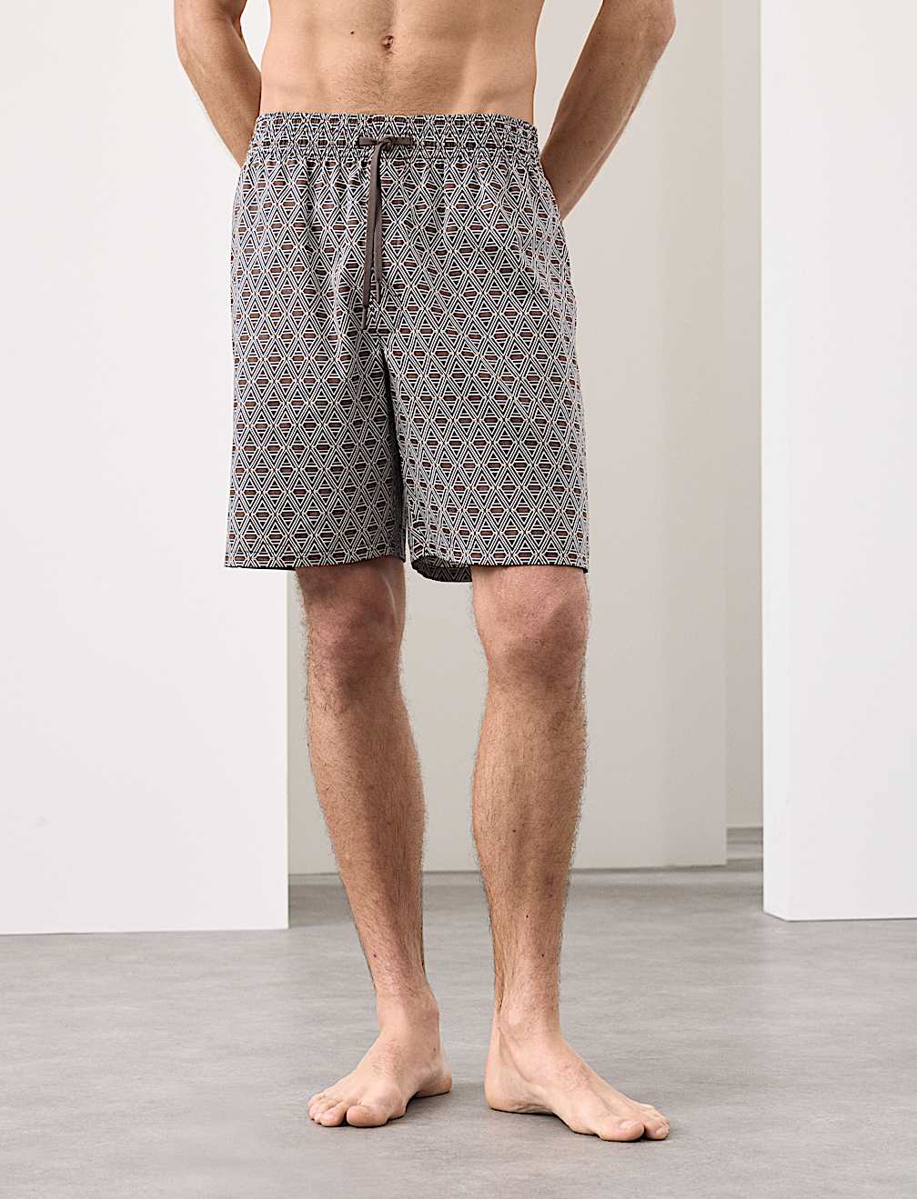 Cotton Rich Printed Pyjama Shorts