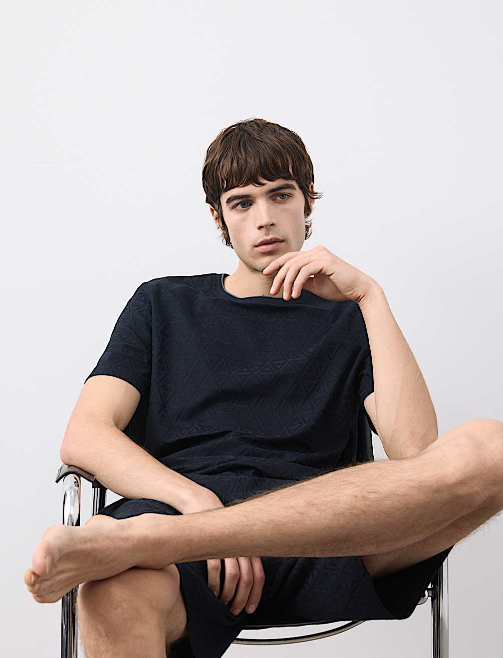 Cotton Rich Textured Loungewear Top