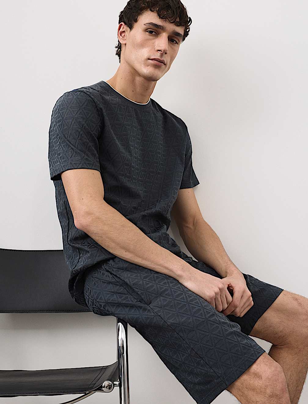 Cotton Rich Textured Loungewear Top