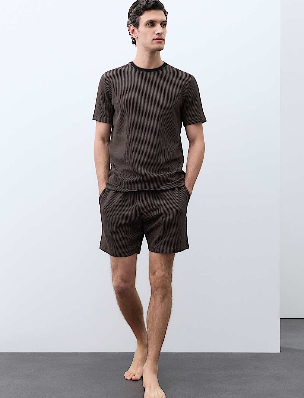 Supima&trade; Cotton Rich Ribbed Shorts