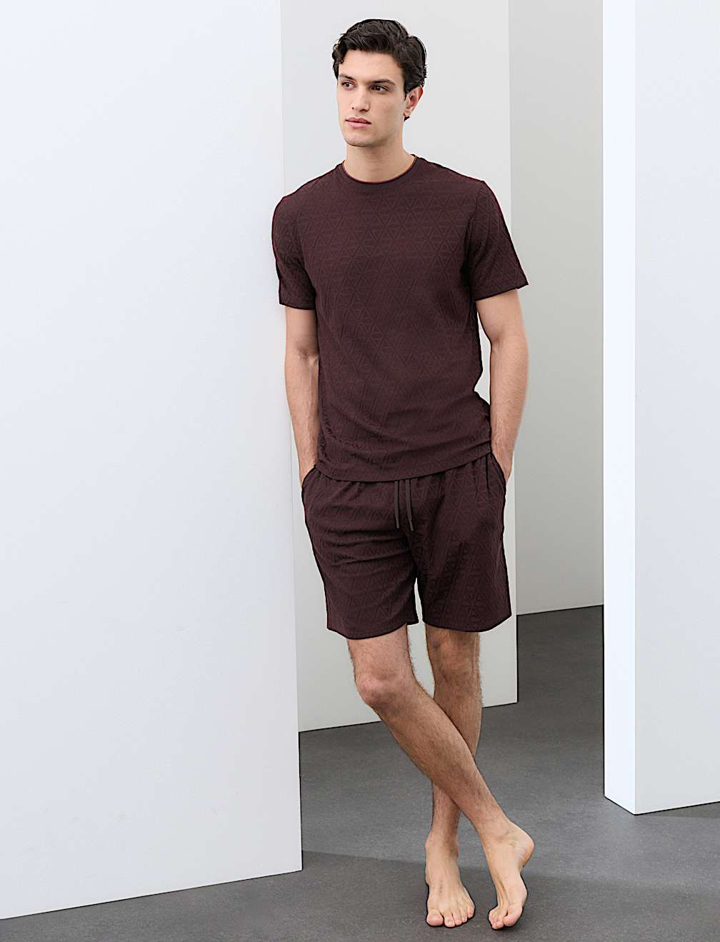 Cotton Rich Jacquard Pyjama Shorts