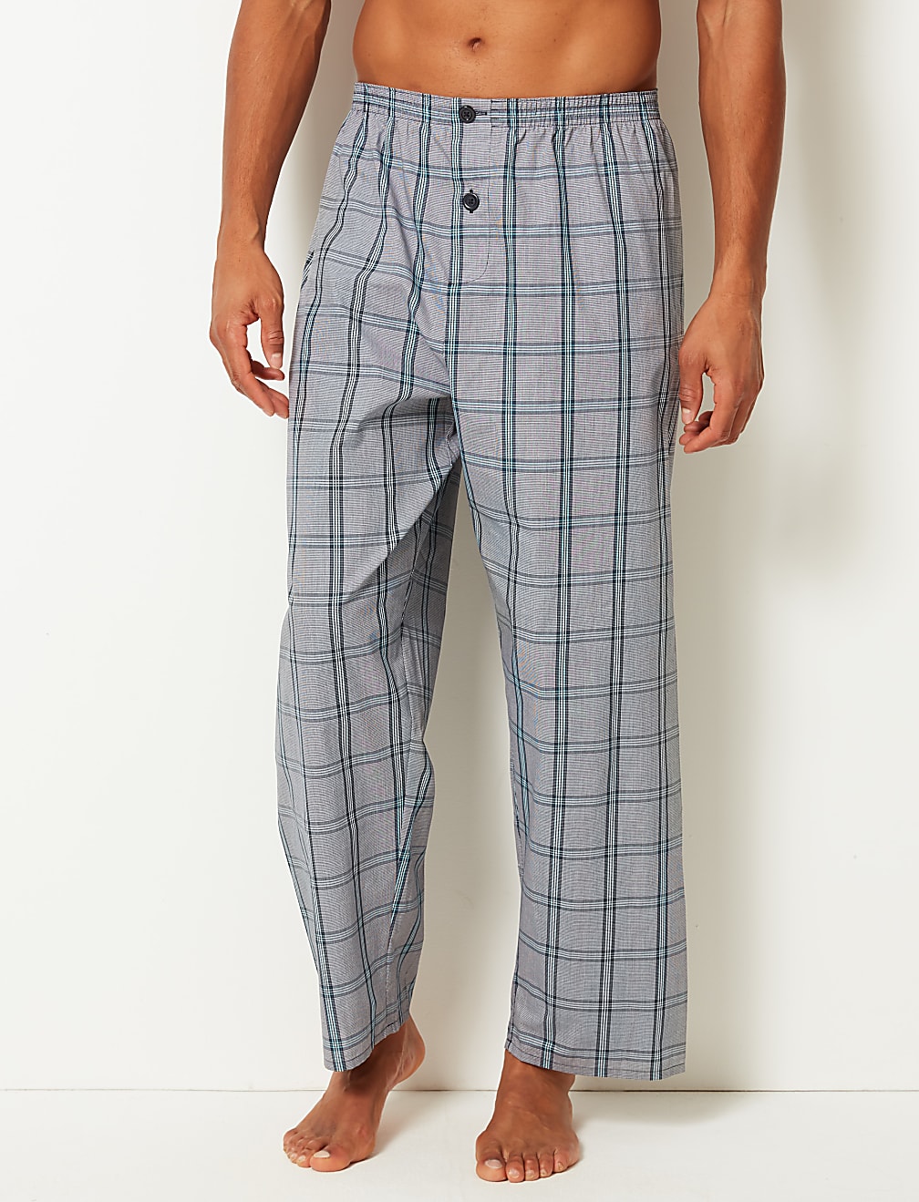 Cotton Blend Checked Pyjama Set