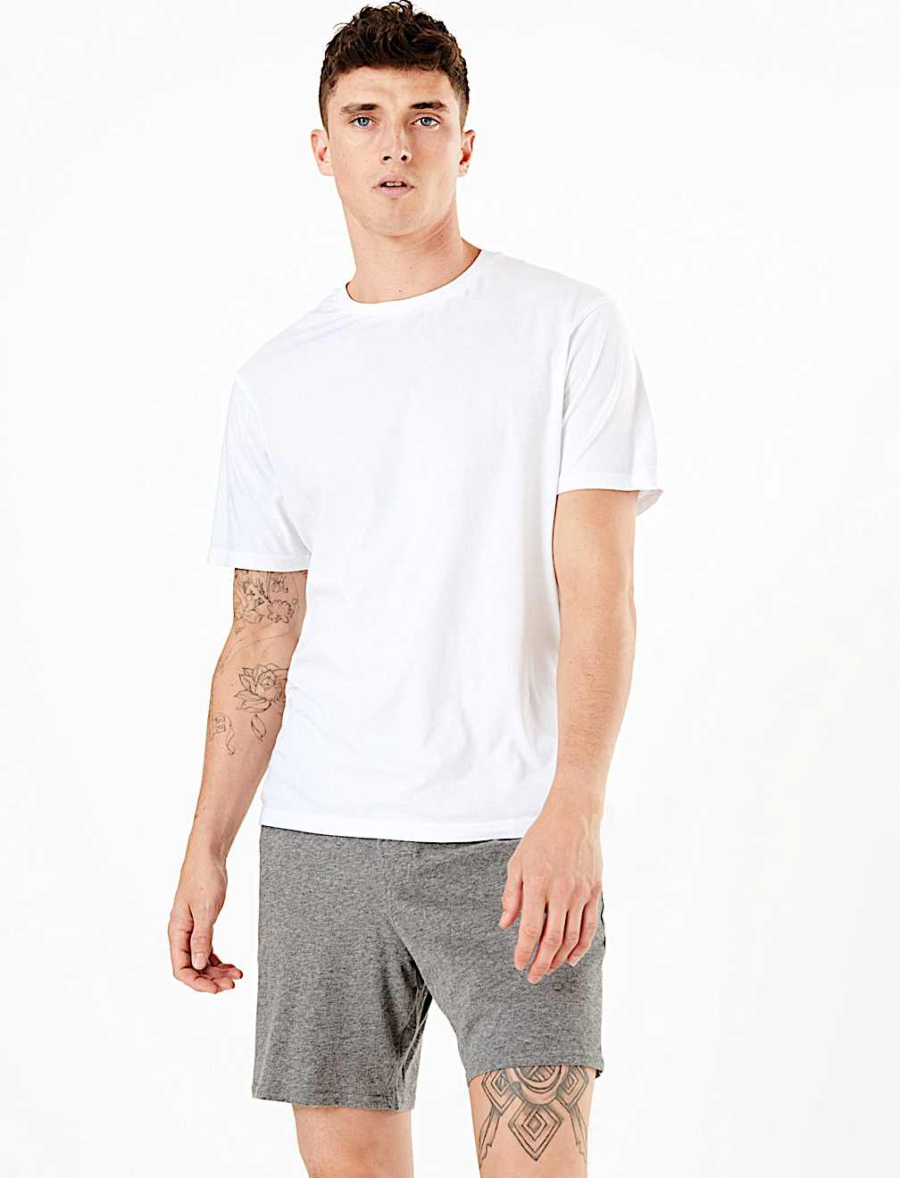 2 Pack Pure Cotton Jersey Pyjama Shorts