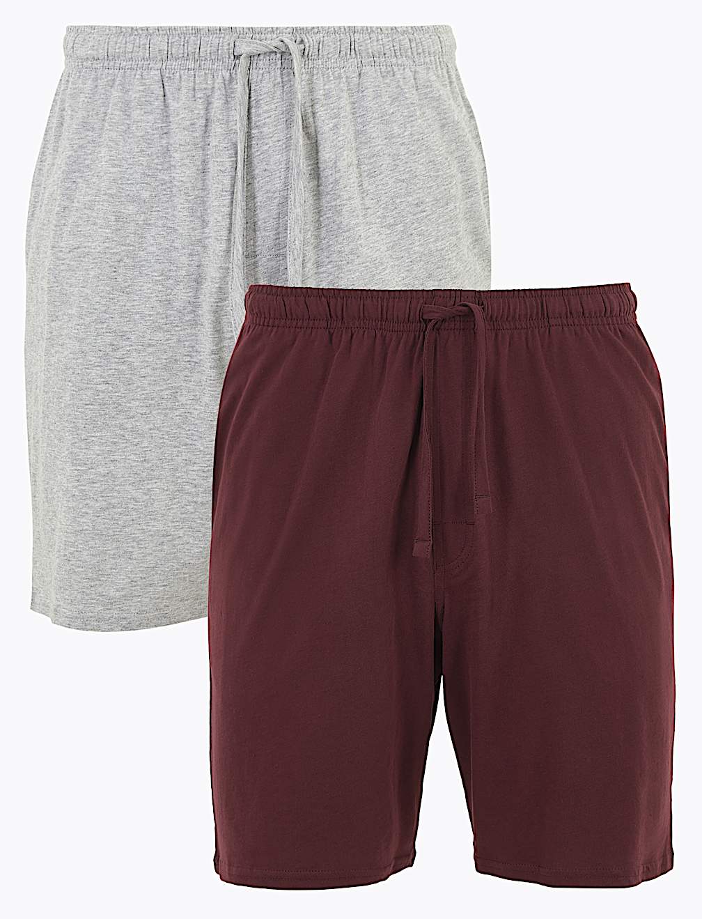 2 Pack Pure Cotton Jersey Pyjama Shorts