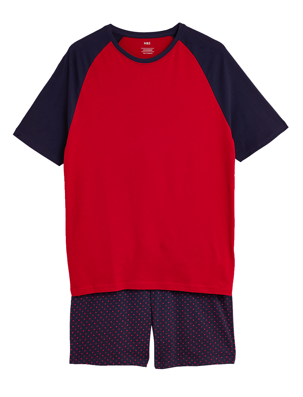 Pure Cotton Heart Print Pyjama Set