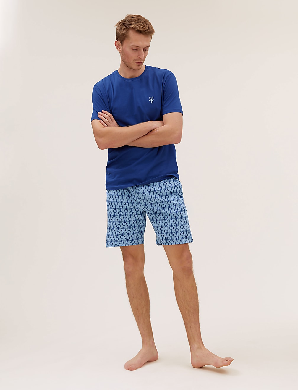 Pure Cotton Lobster Print Pyjama Set