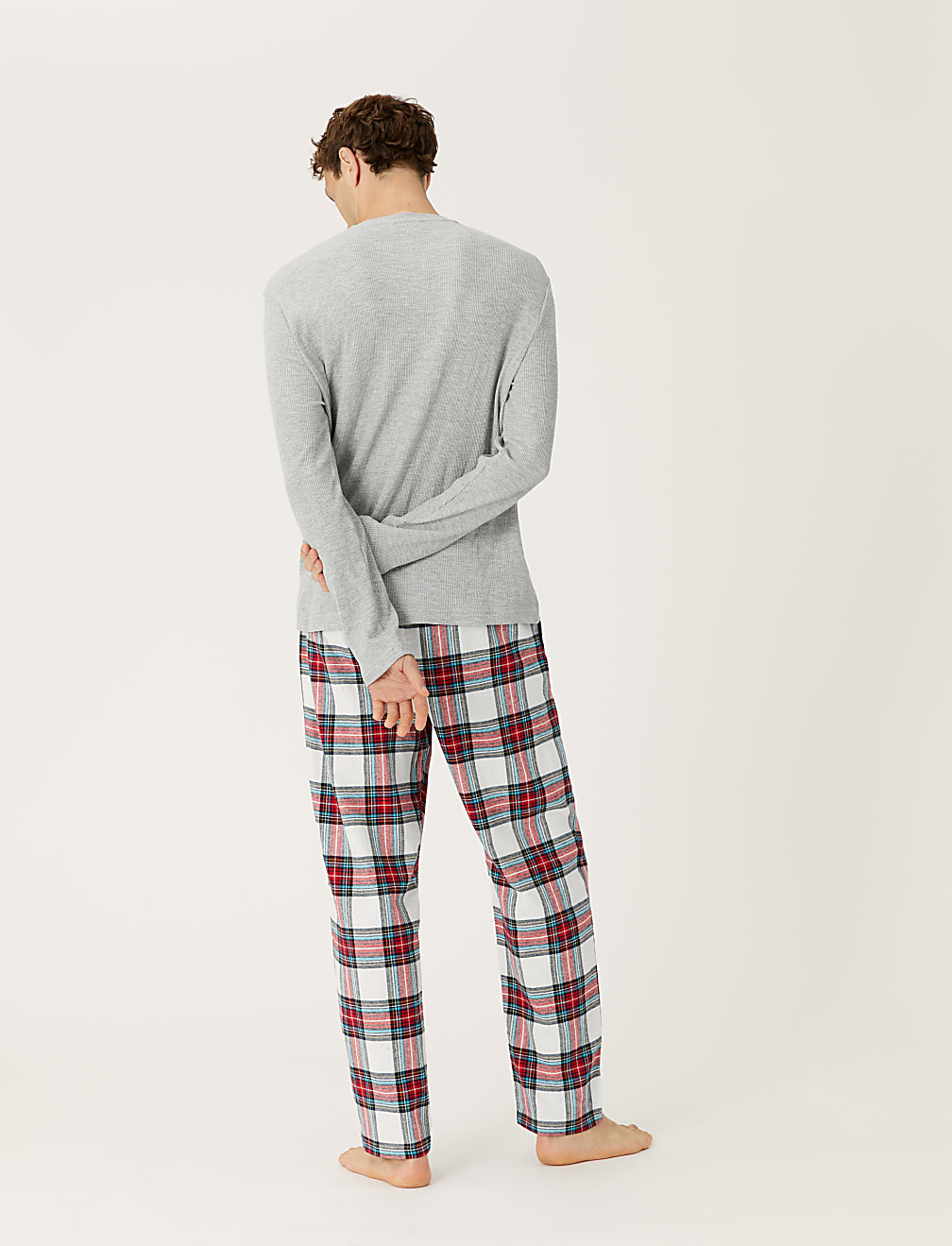 Men's Checked Family Christmas Pyjama Set