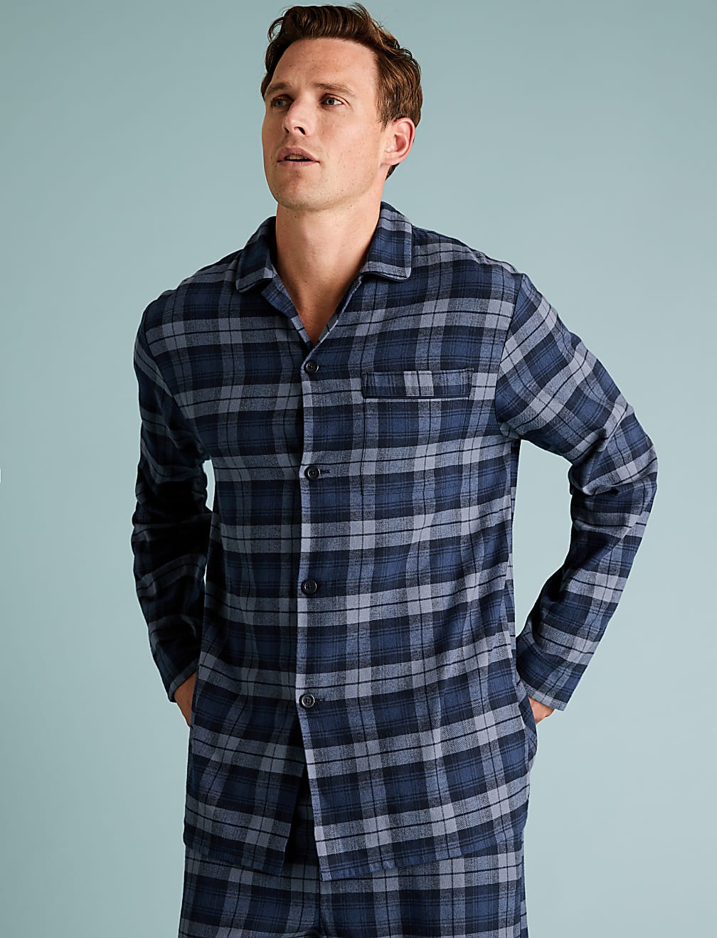 Brushed Cotton Checked Pyjama Set